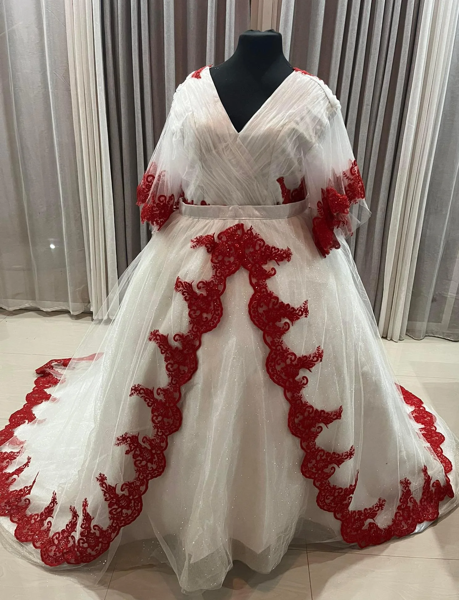 custom-plus-size-wedding-dress-australia-red-and-white-lace-ballgown-with-matching-veil (11).jpg