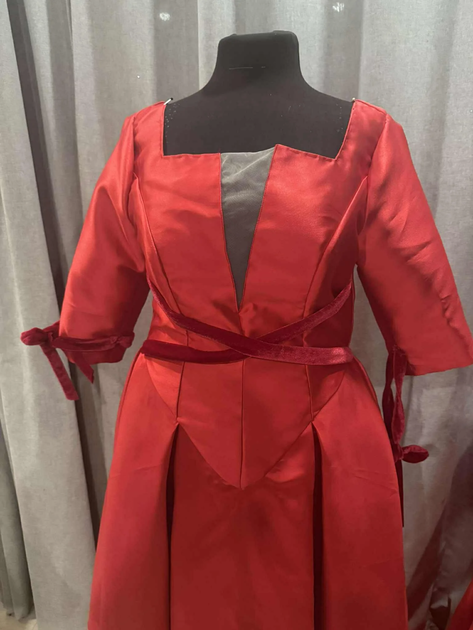 Custom Red Wedding Dress With Removable Skirt (13).jpg