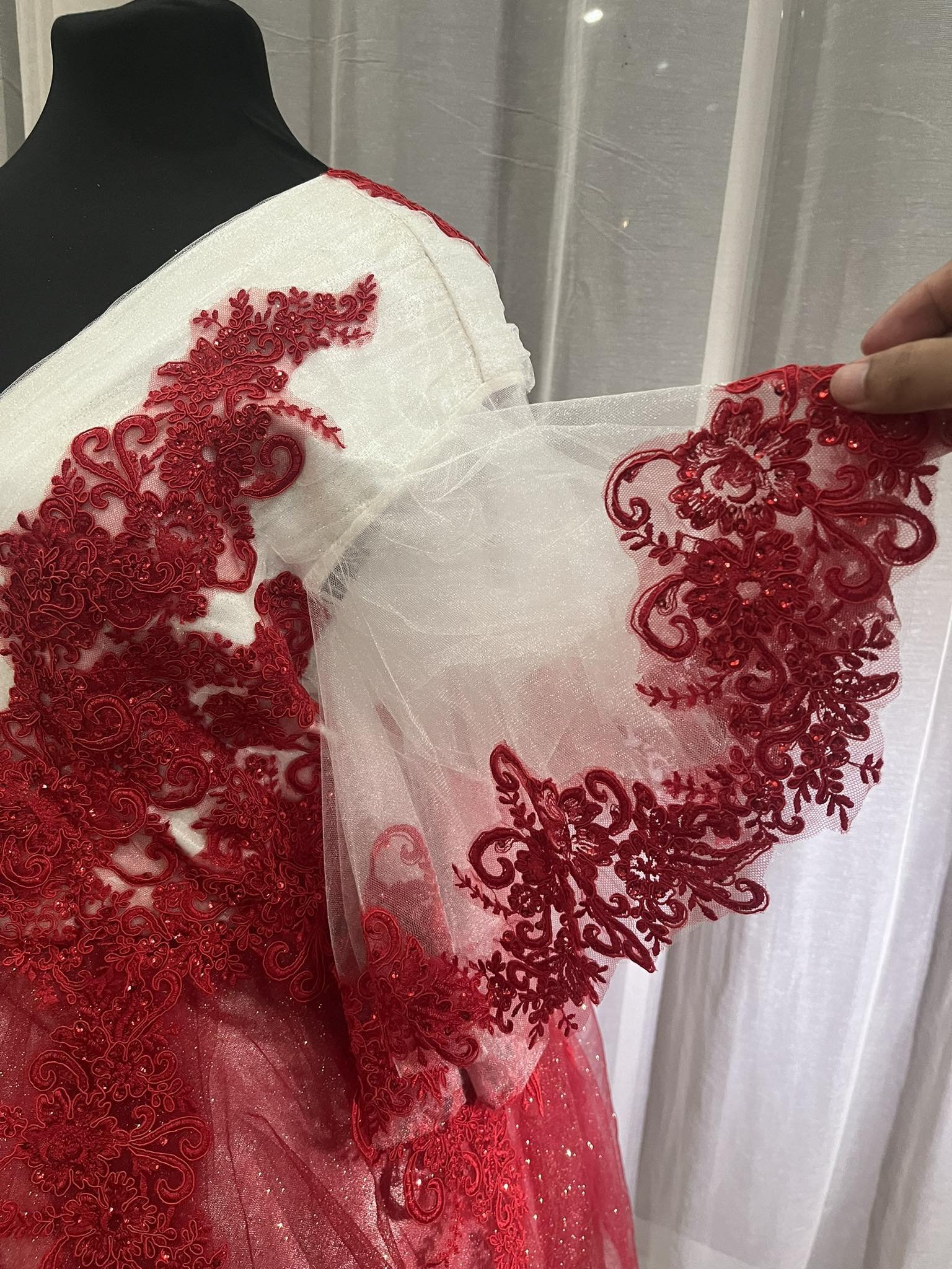 custom-plus-size-wedding-dress-australia-red-and-white-lace-ballgown-with-matching-veil (4).jpg