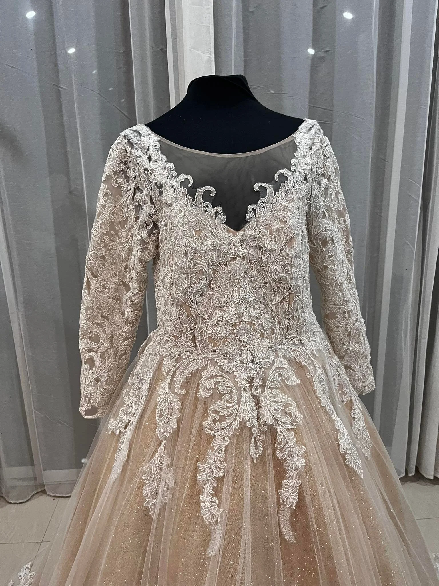 custom-maternity-wedding-dress-australia-gold-lace-ballgown-long-sleeve-cathedral-veil .jpg (3).jpg
