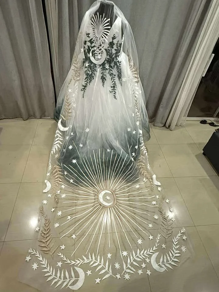 Ombre Wedding Dres With Matching Celestial Veil (8).jpg