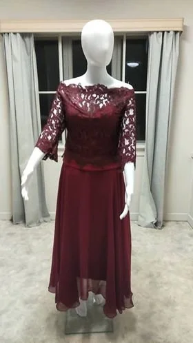 Burgundy Wedding Dress or Mother of The Bride Dress (12).jpg