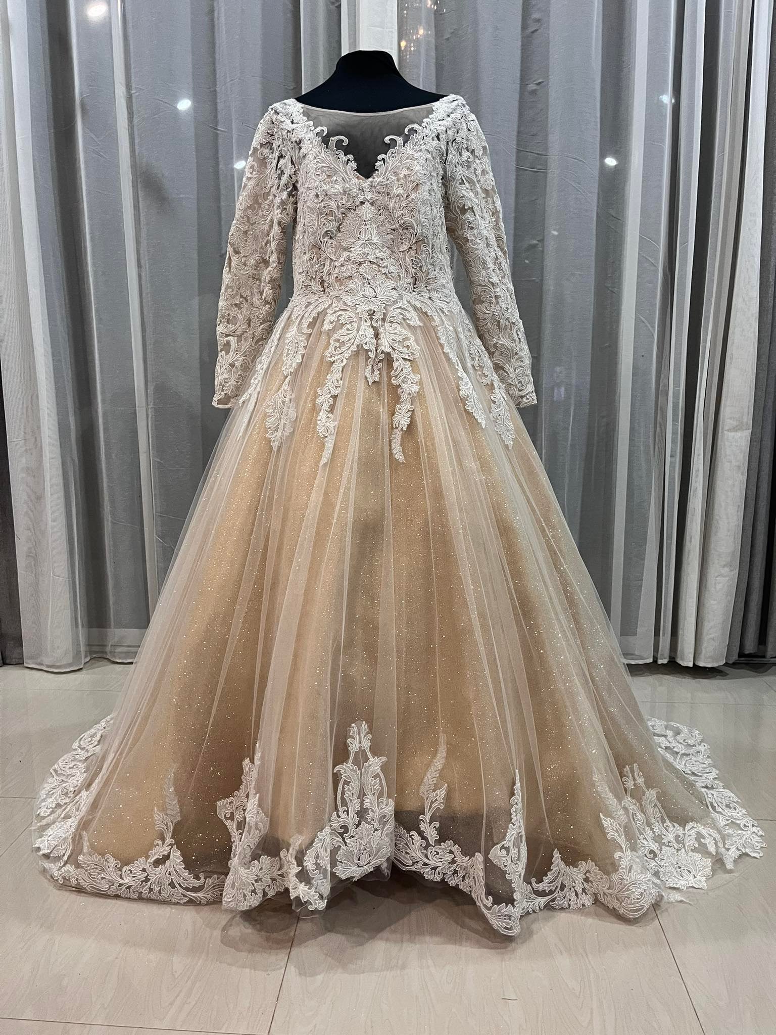 custom-maternity-wedding-dress-australia-gold-lace-ballgown-long-sleeve-cathedral-veil .jpg (22).jpg