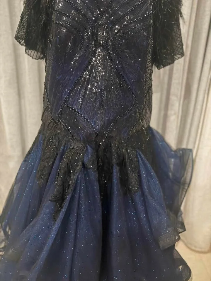 Custom Black & Royal Blue Gothic Wedding Dress Australia (20).jpg