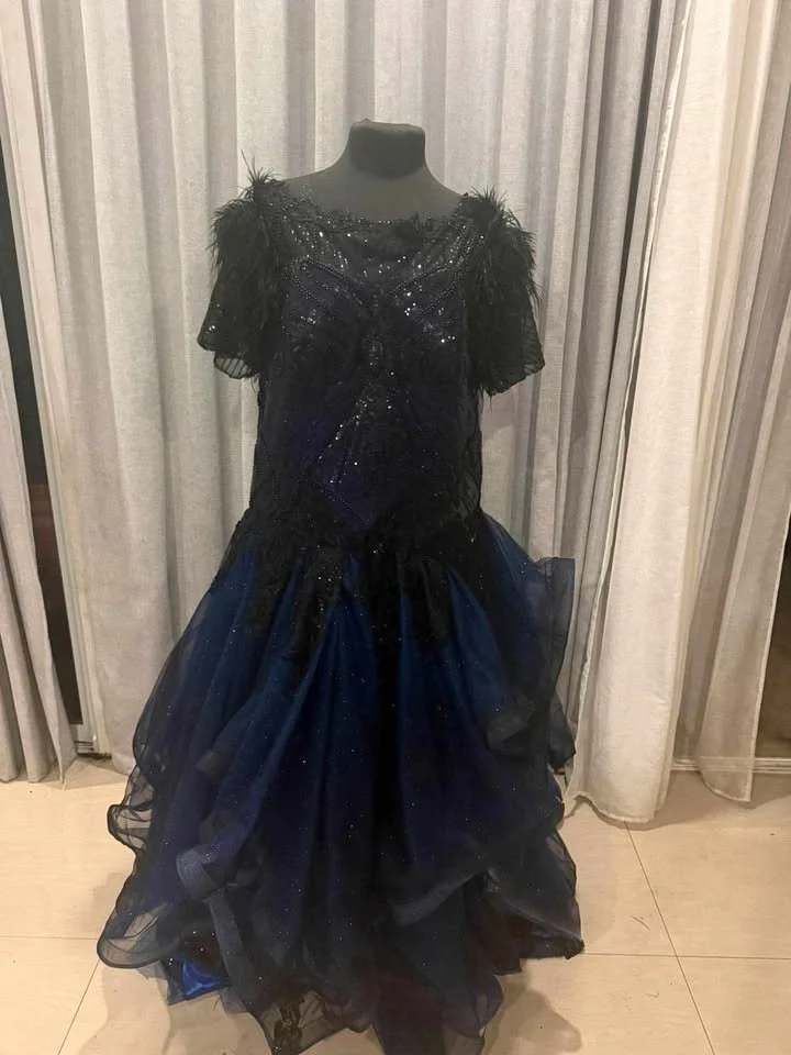 Custom Black & Royal Blue Gothic Wedding Dress Australia (9).jpg