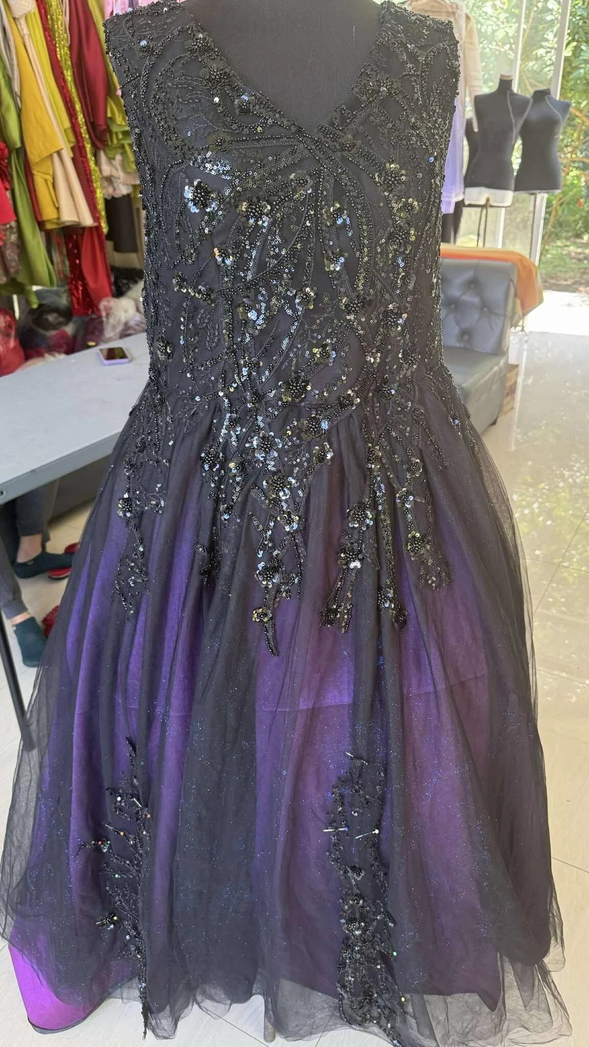 Tie Dye Purple and Black Wedding Dress (2).jpg