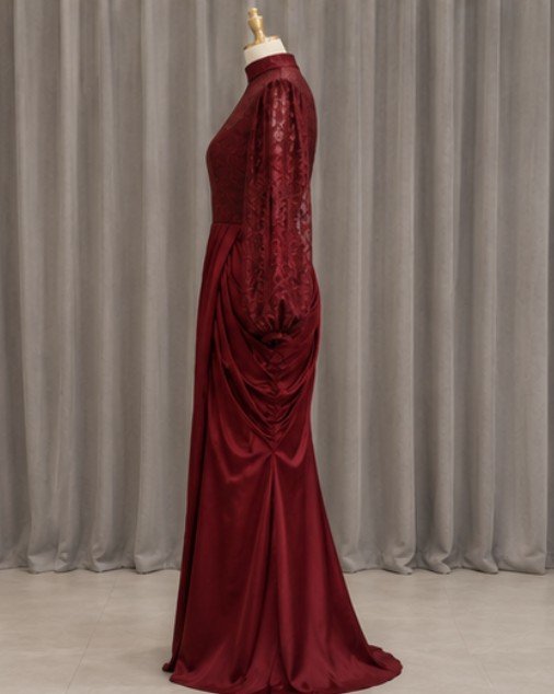✅ custom-mother-of-honour-dress-australia-burgundy-lace-high-neck-draped-skirt (15).jpg
