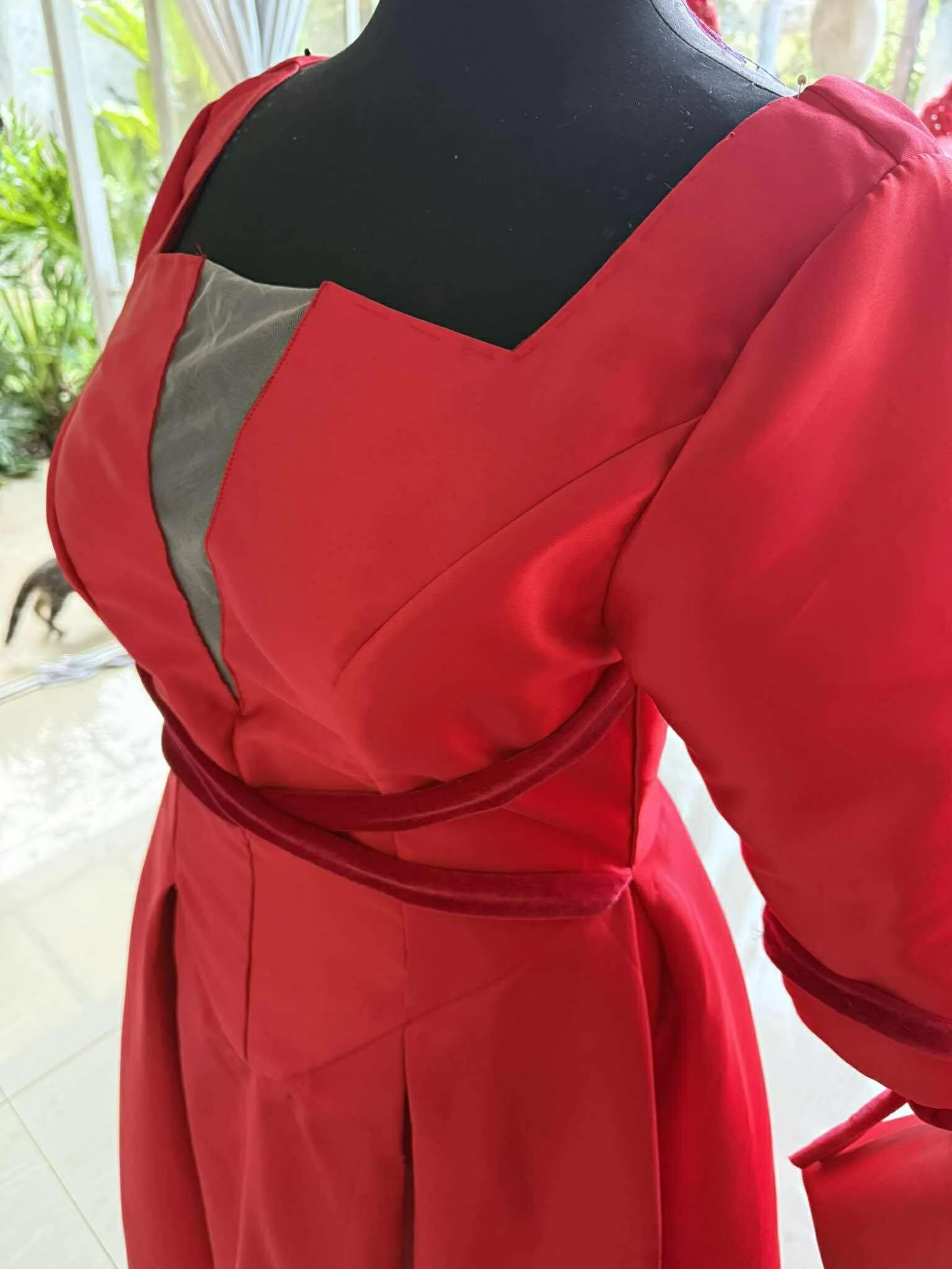 Custom Red Wedding Dress With Removable Skirt (18).jpg
