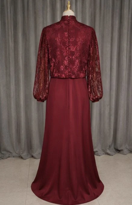 ✅ custom-mother-of-honour-dress-australia-burgundy-lace-high-neck-draped-skirt (7).jpg