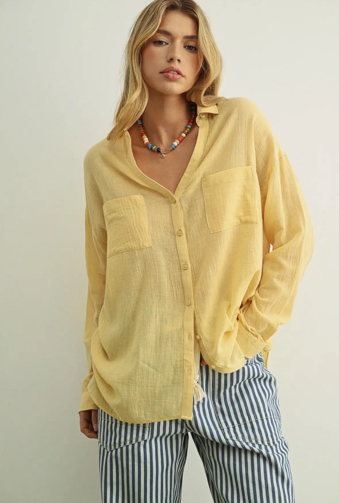 Gauzey 100% Cotton Button Up