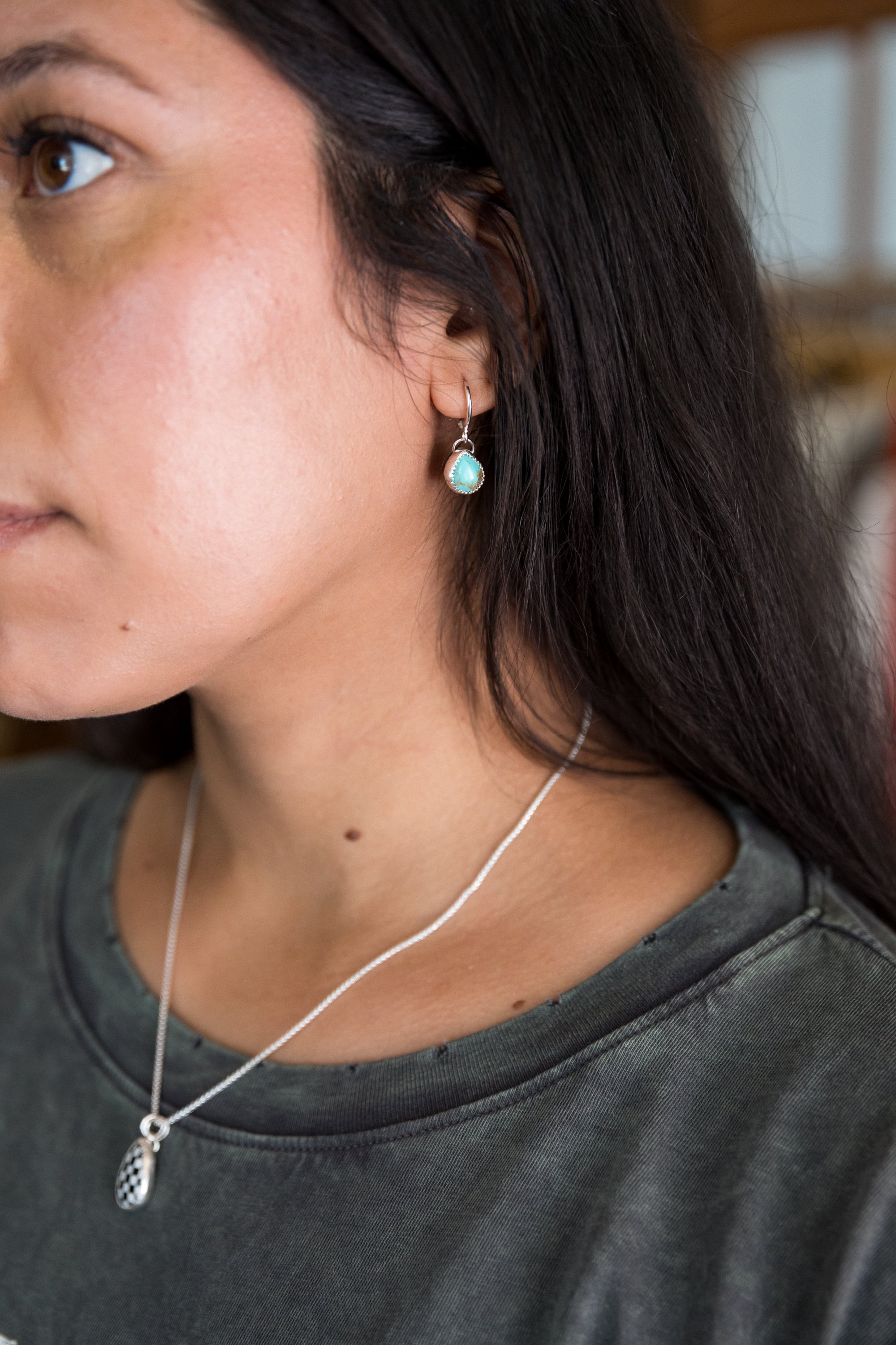 Turquoise Teardrop Earrings MSS