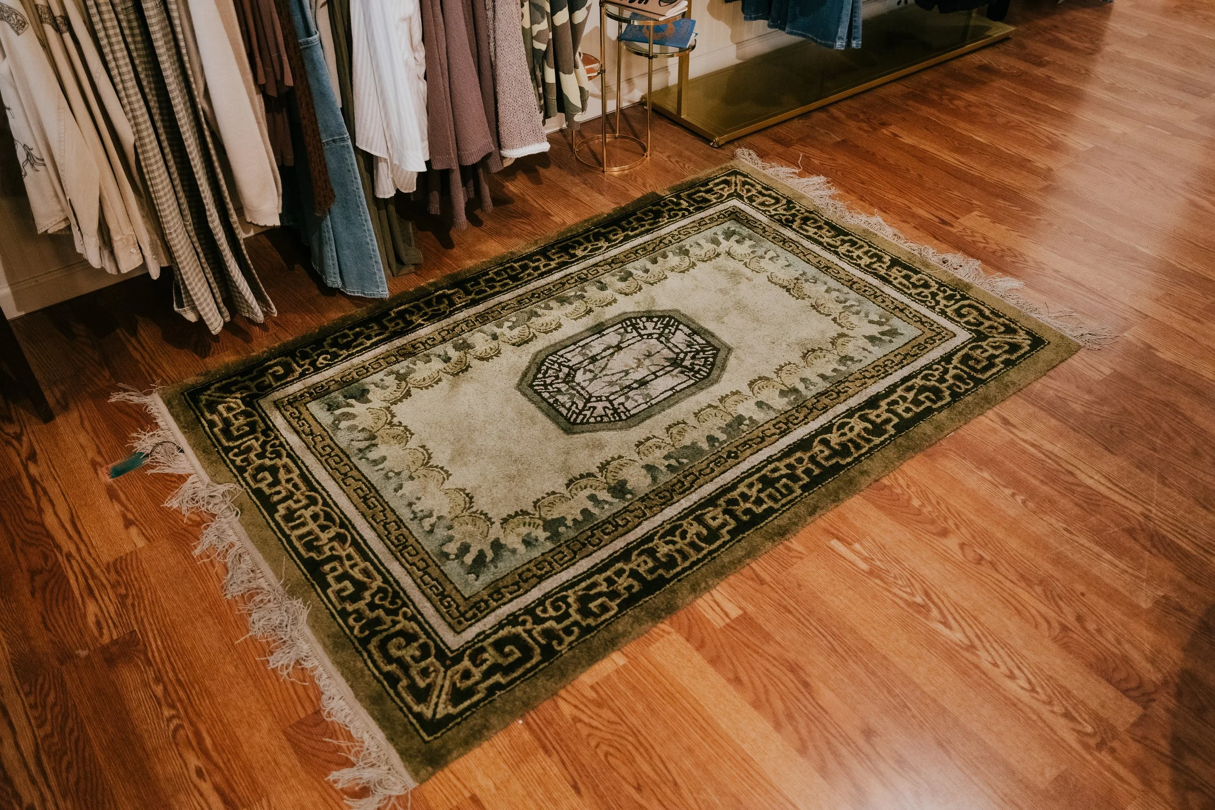 Green Bjorn Vintage Silk Rug