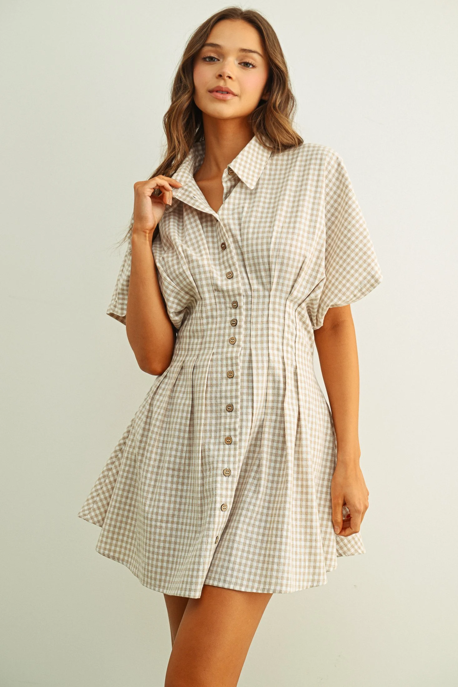 Lola Gingham 100% Cotton Dress