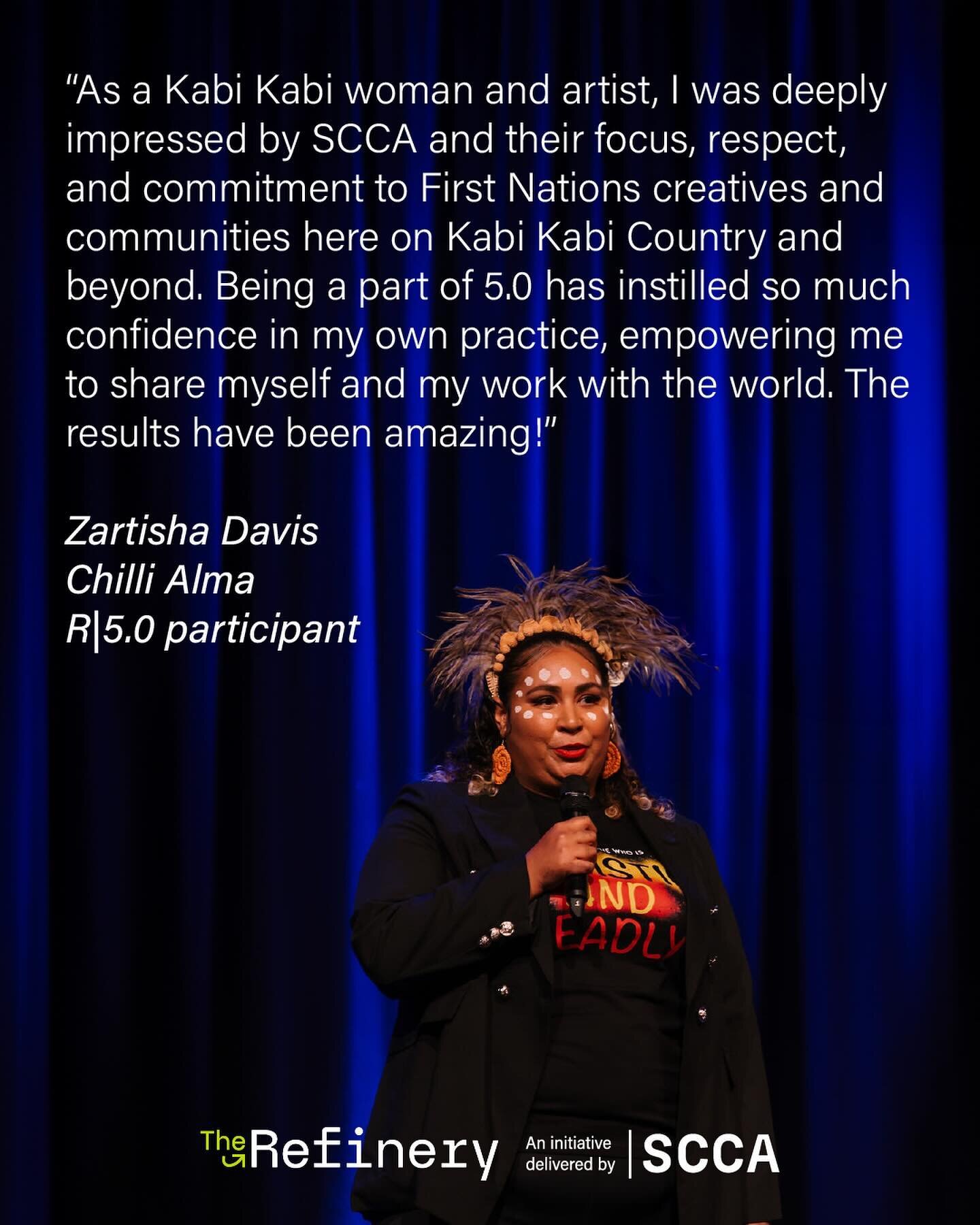 The remarkable Zartisha Davis from @chilly_alma reflects on her journey through last year&rsquo;s R|5.0.

Since completing the program, Zartisha has flourished, emerging as a finalist at the Local Contemporary Art Gallery @caloundraregionalgallery an