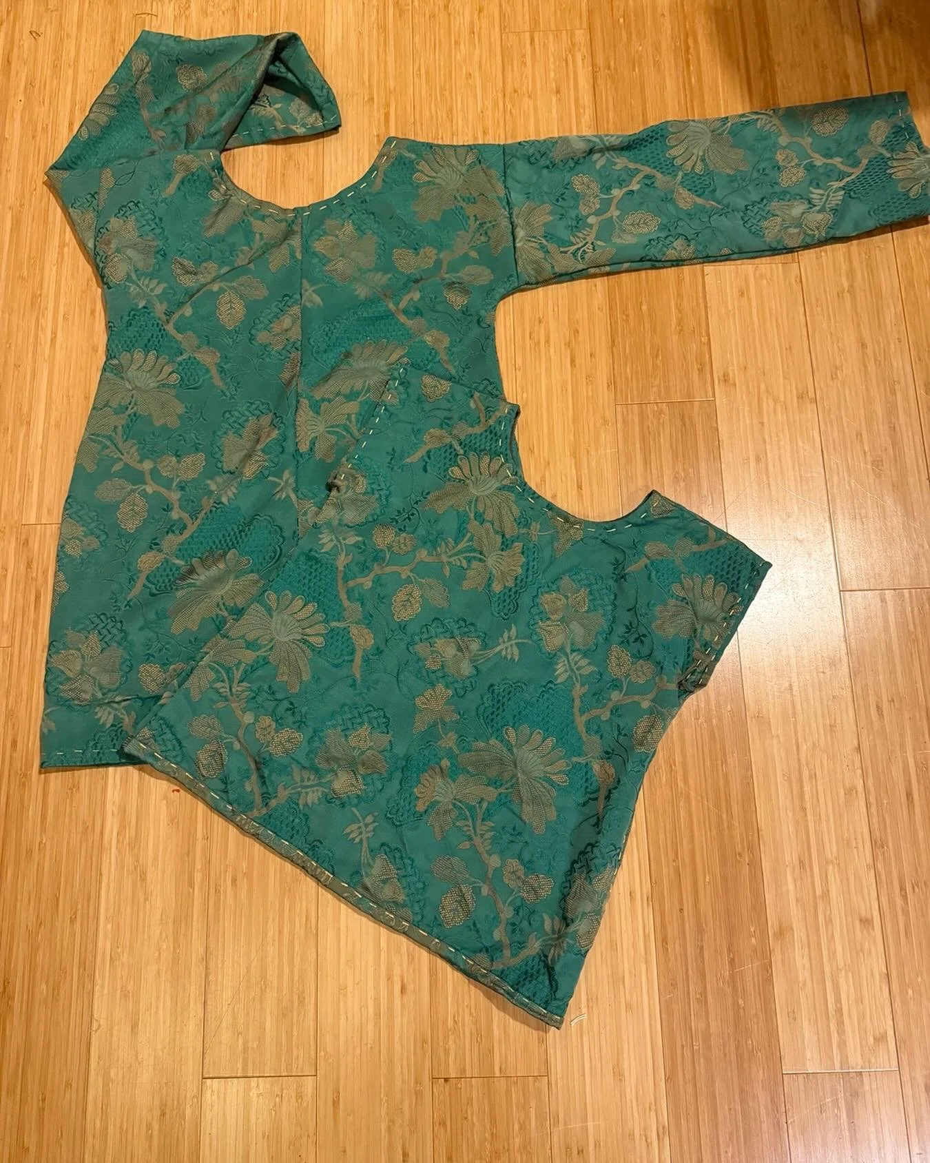 Brocade top and dress with the exaggerated sleeve for that little bit of holiday whimsy