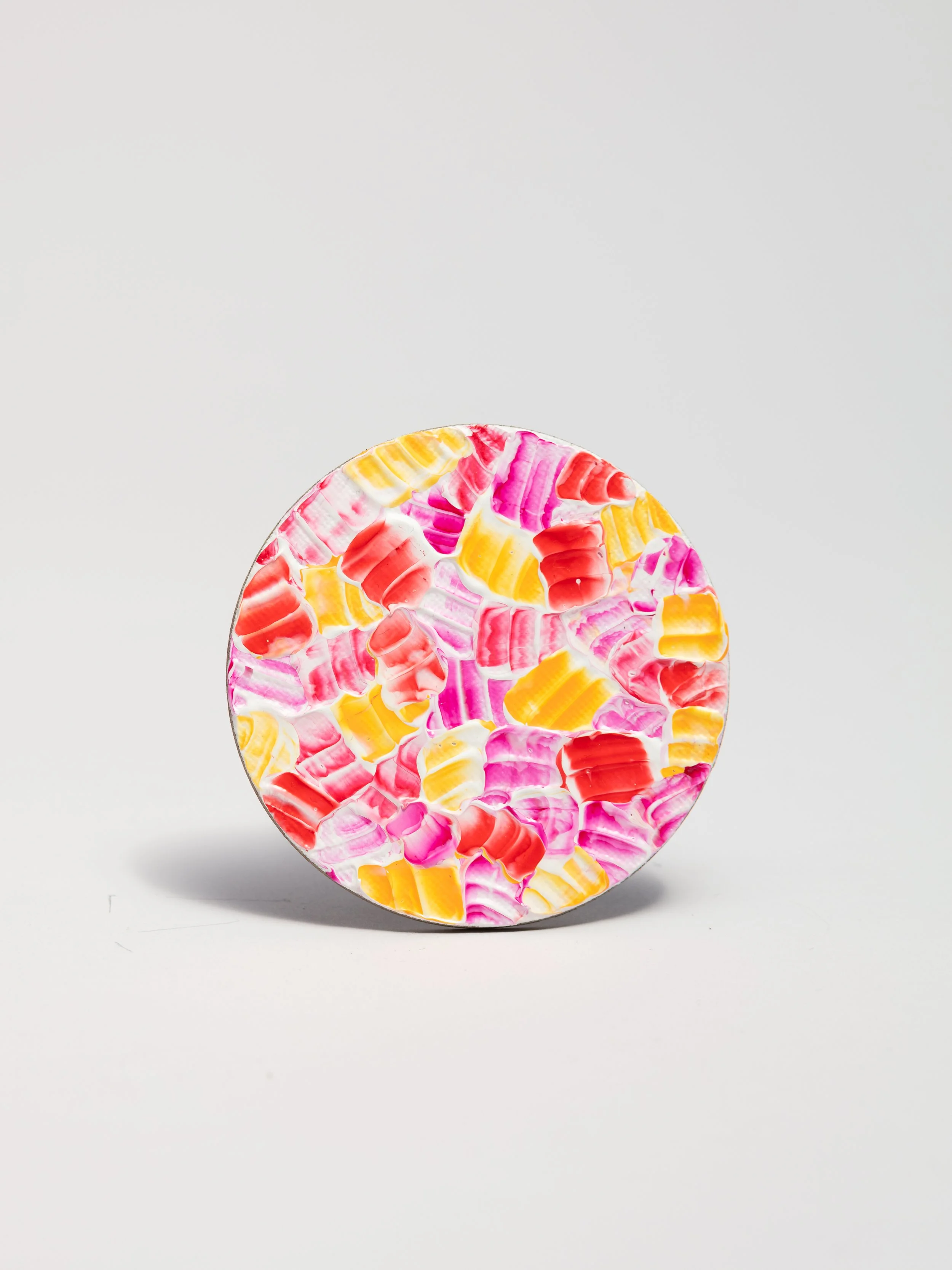 Magnet Rund Orangeröd