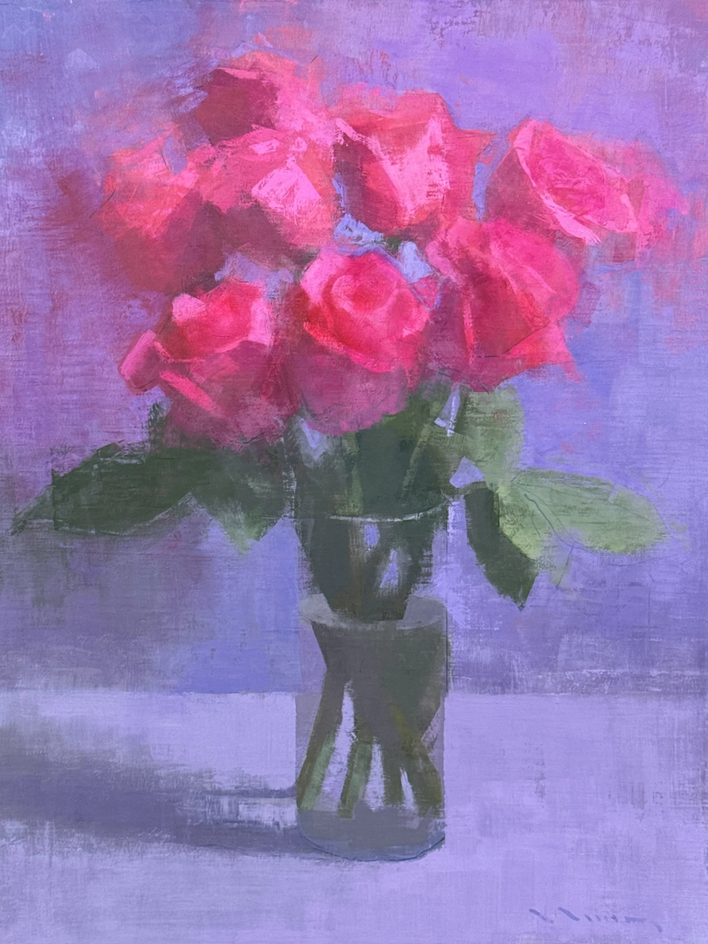 Pink Roses - 12 x 16 in.