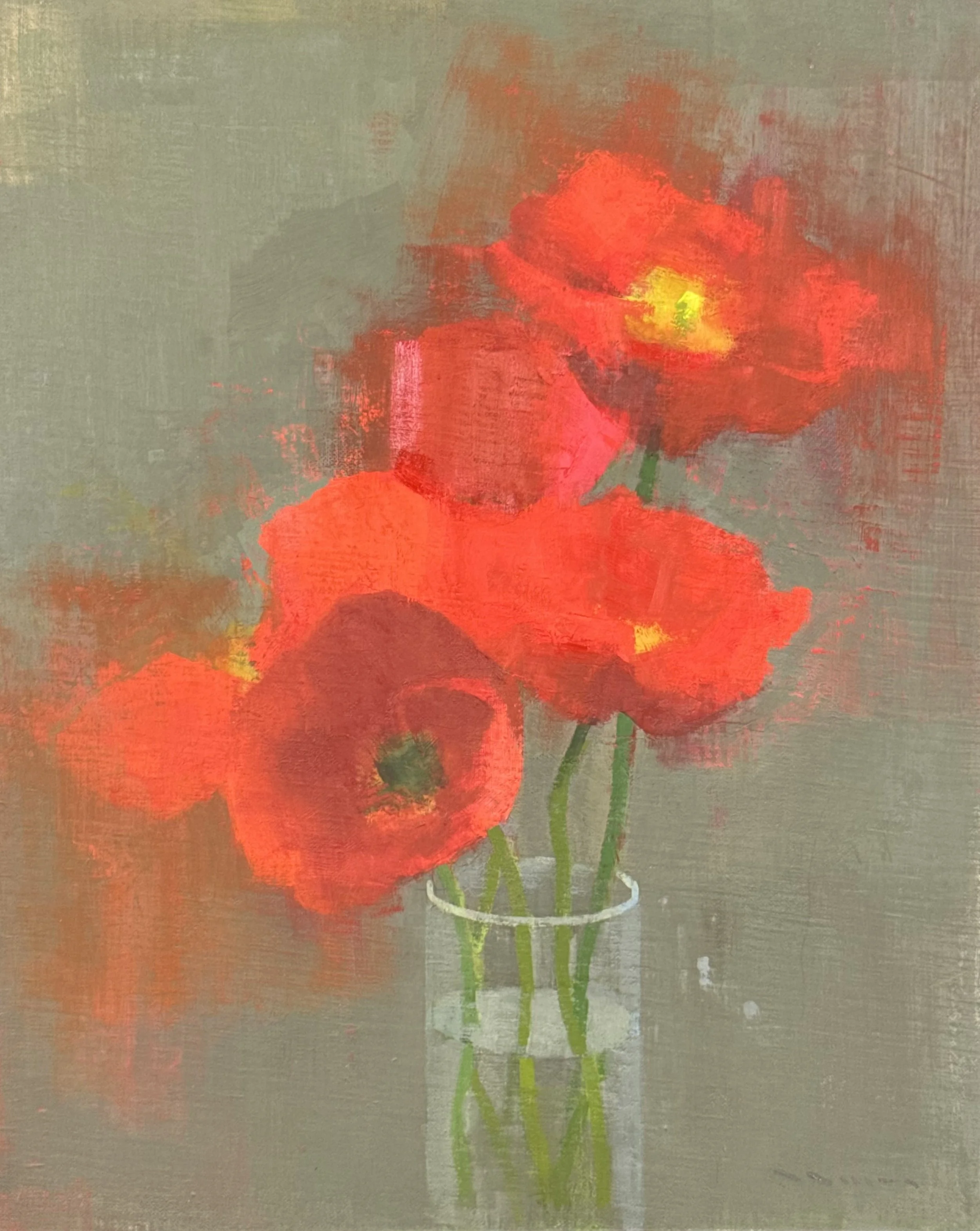 Red Poppies - 16 x 20 in. 
