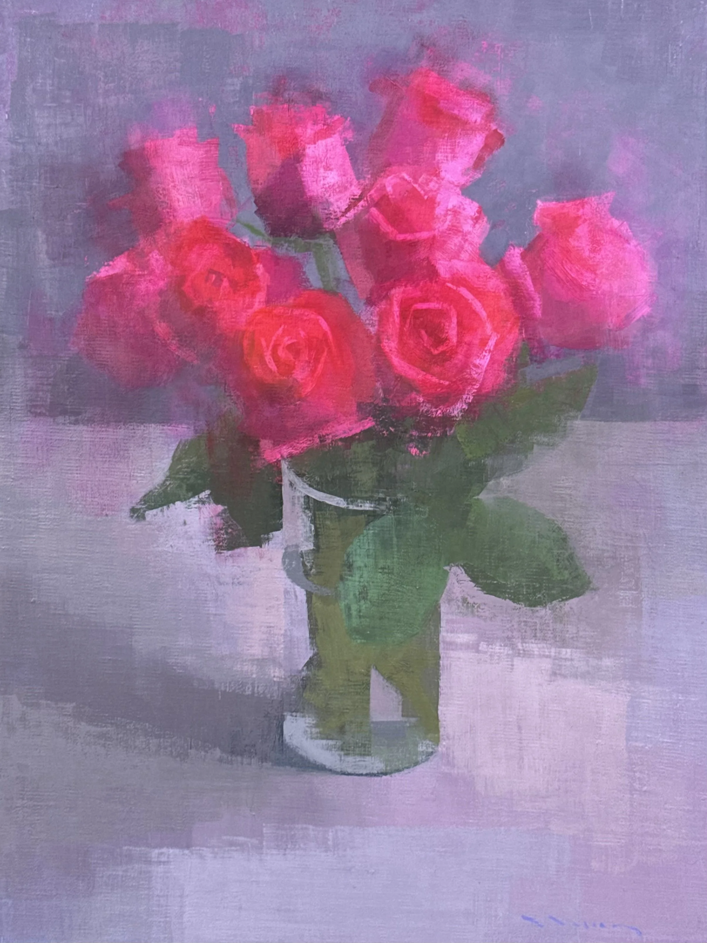 Pink Roses - 12 x 16 in.