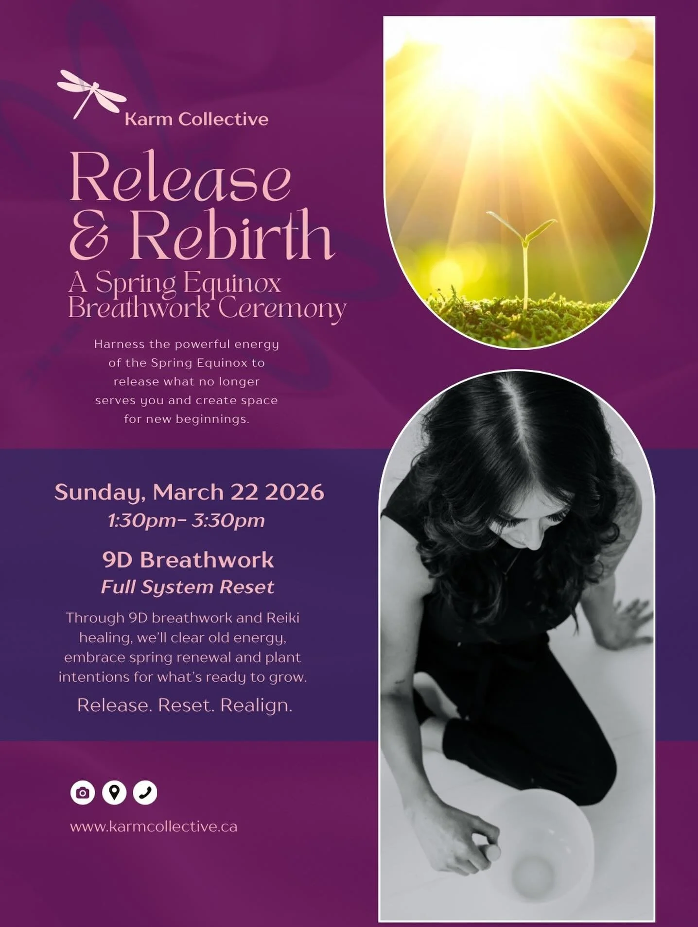 The Spring Equinox marks a powerful moment of balance between light and dark, a natural reset point where we&rsquo;re invited to release the old and welcome new growth.🌱

Just like nature, we go through seasons too.
Sometimes we carry stress, emotio