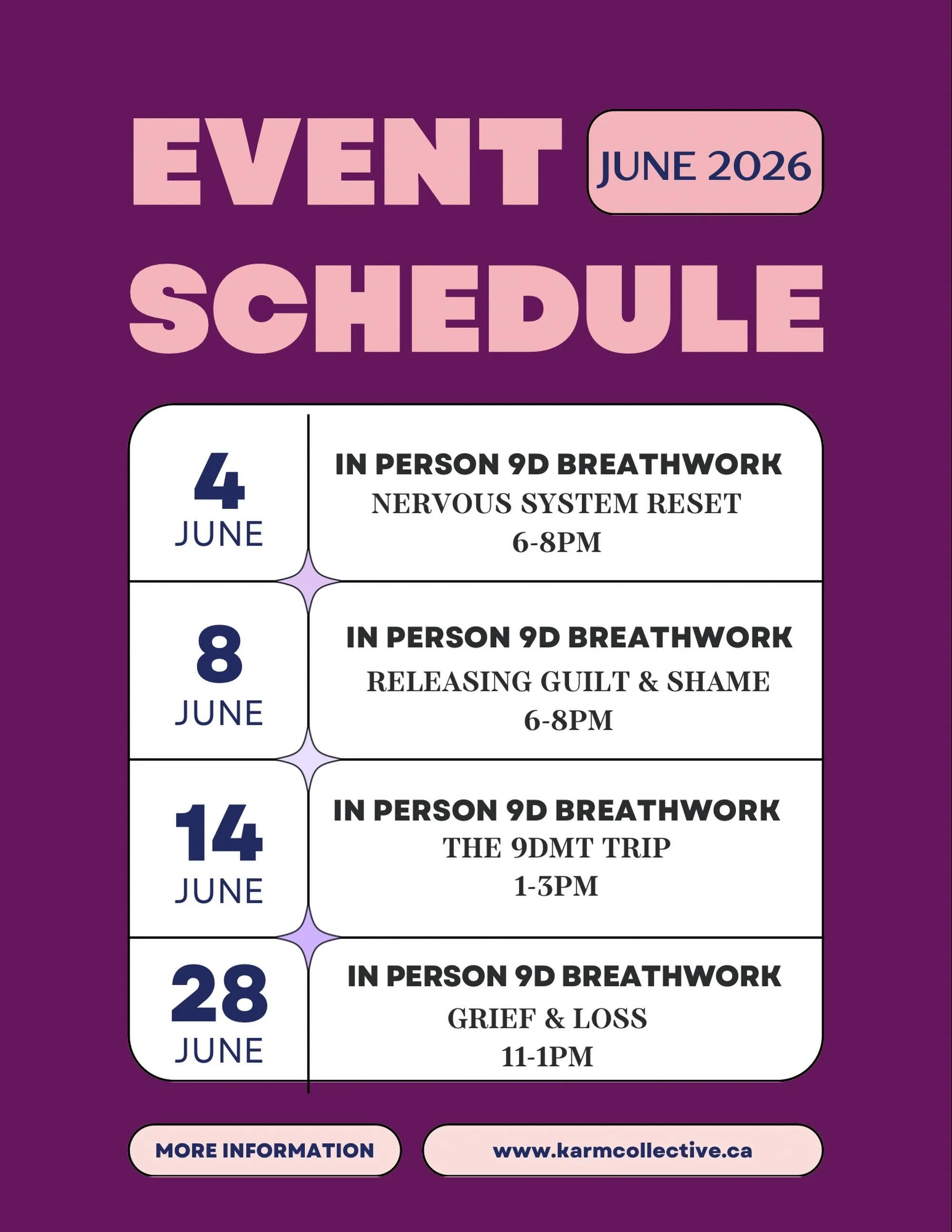 JUNE BREATHWORK IS HERE 🦋

I&rsquo;m so excited to officially release my June schedule for these in person 9D Breathwork journeys. 🤍

These sessions are designed to meet you exactly where you&rsquo;re at. Even though it&rsquo;s a group session, you