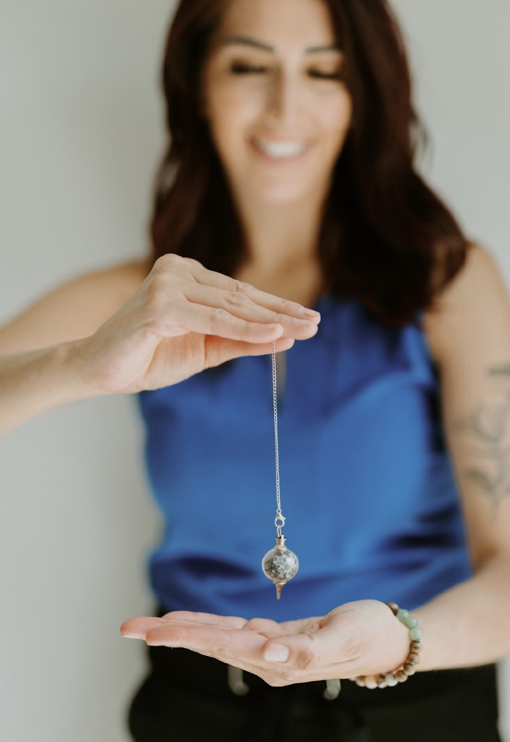 Salon customer with new long natural braids