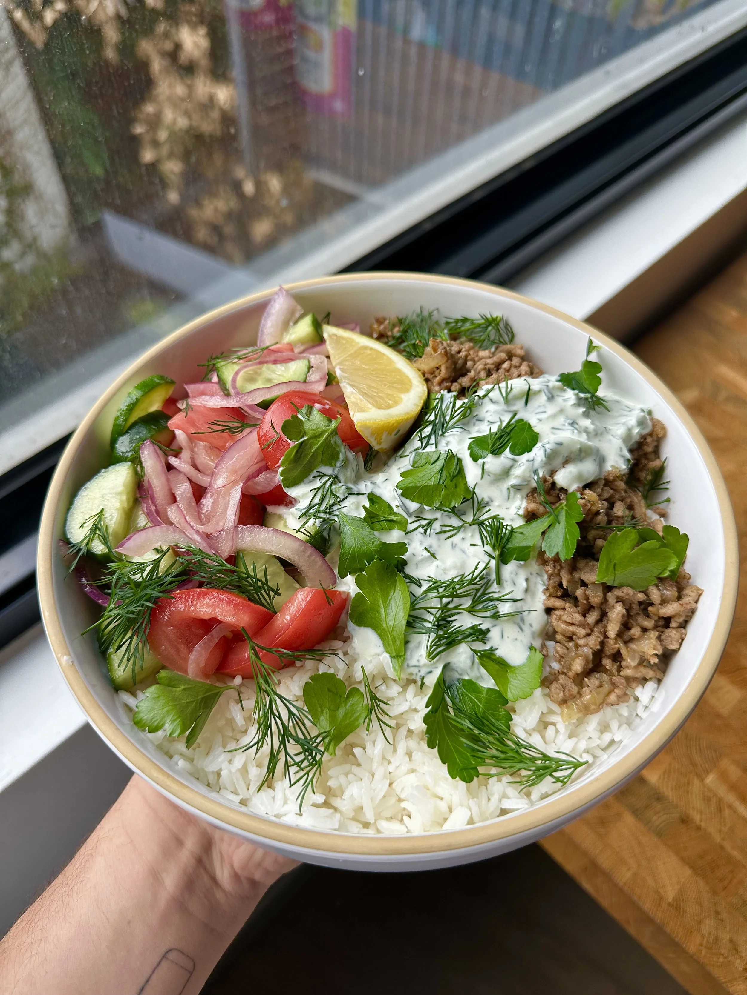 Gyro Rice Recipe Gyro Rice Bowl — Creamy Confusion