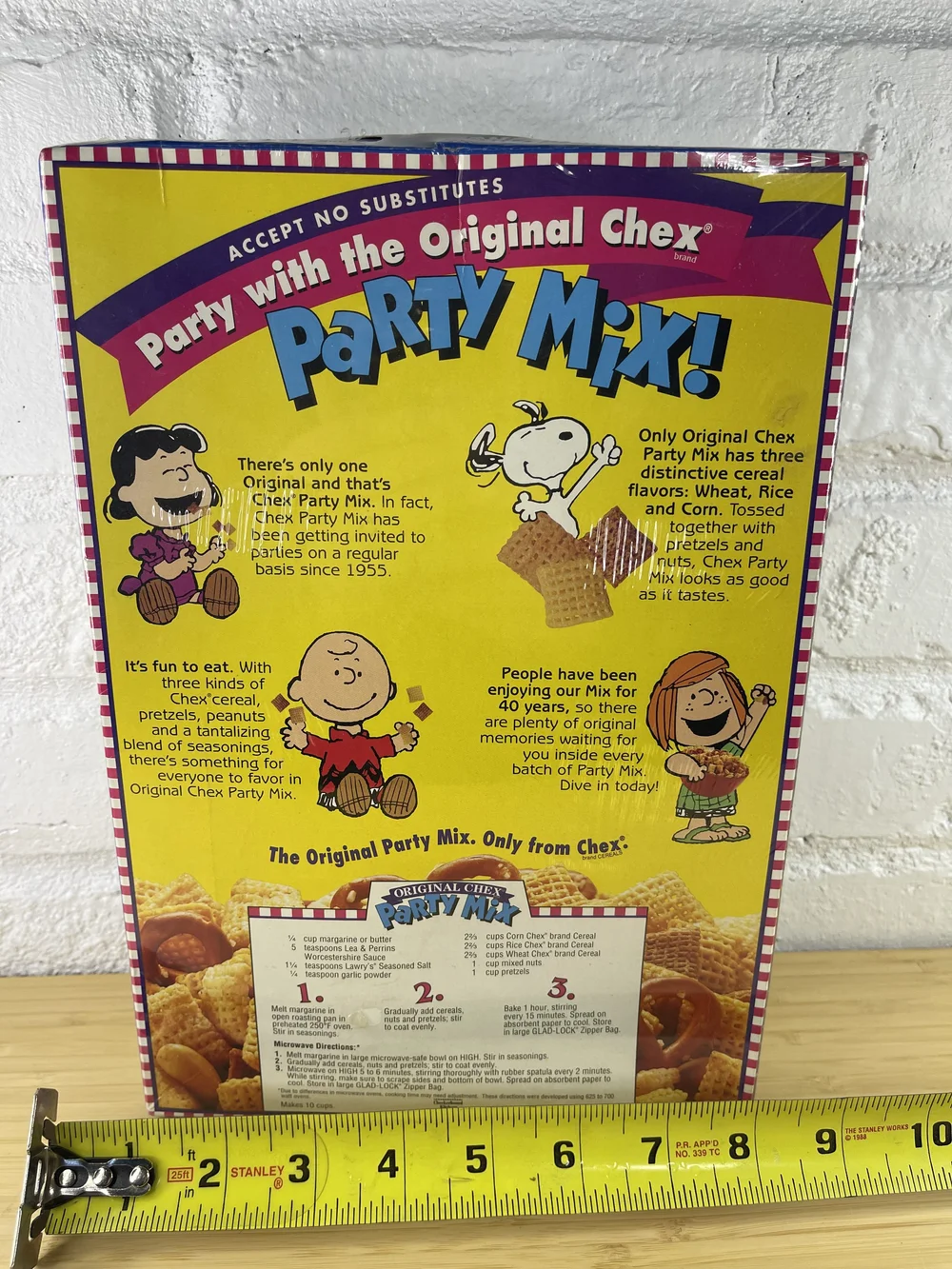 Snoopy Rice Chex Cereal Box - Empty — Selling Peanuts
