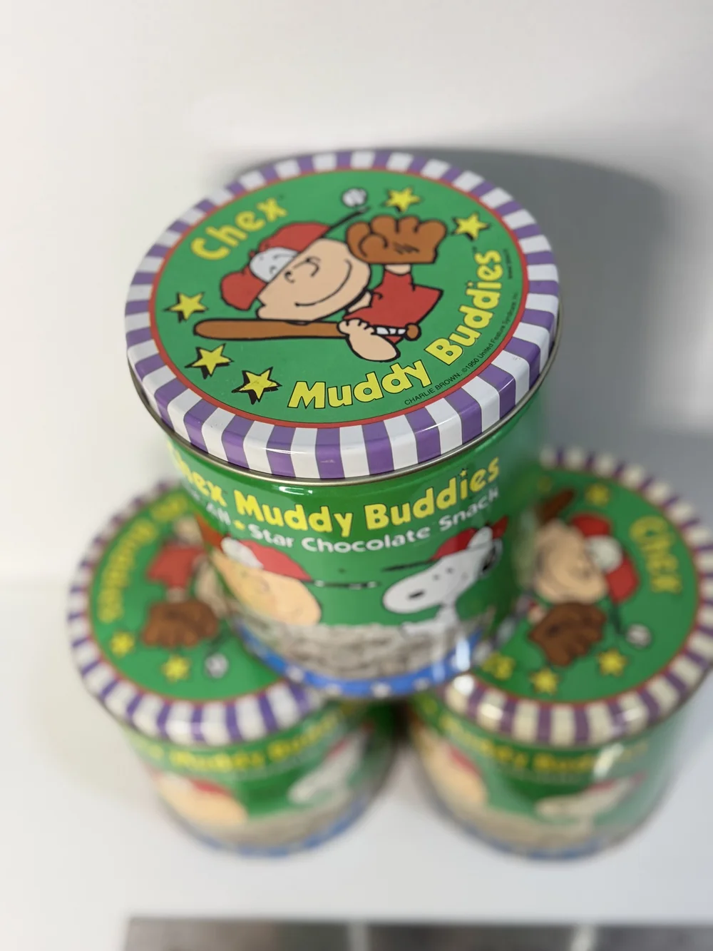 Chex Muddy Buddy and Chex Party Mix Tin Containers — Selling Peanuts