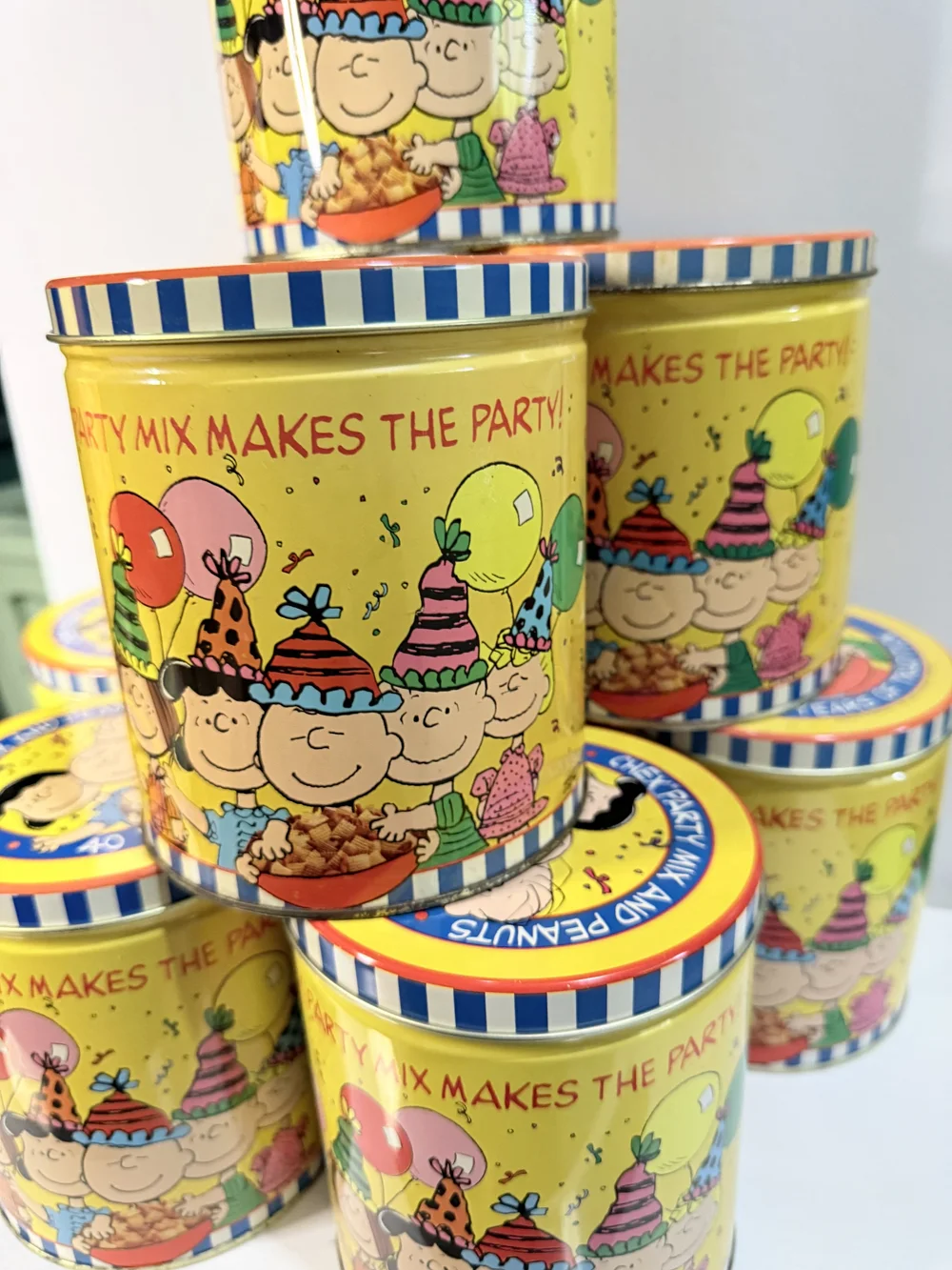 Chex Muddy Buddy and Chex Party Mix Tin Containers — Selling Peanuts