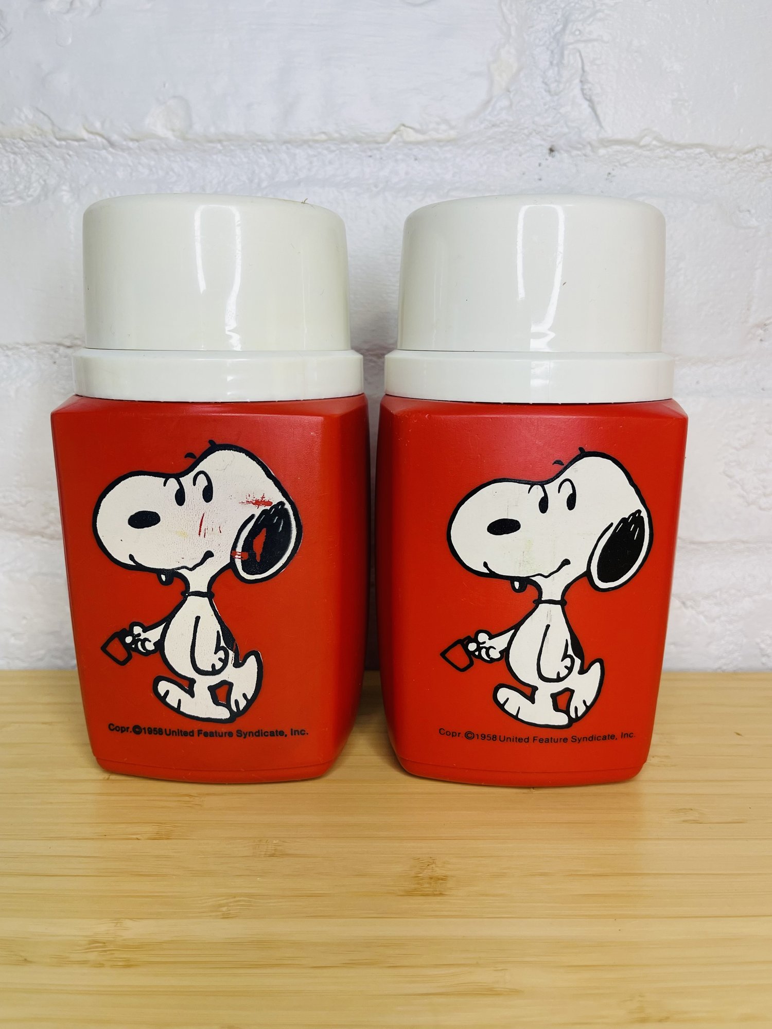 Snoopy Joe Cool Woodstock Peanuts Cup Container with Red Lid and Straw  Sealed