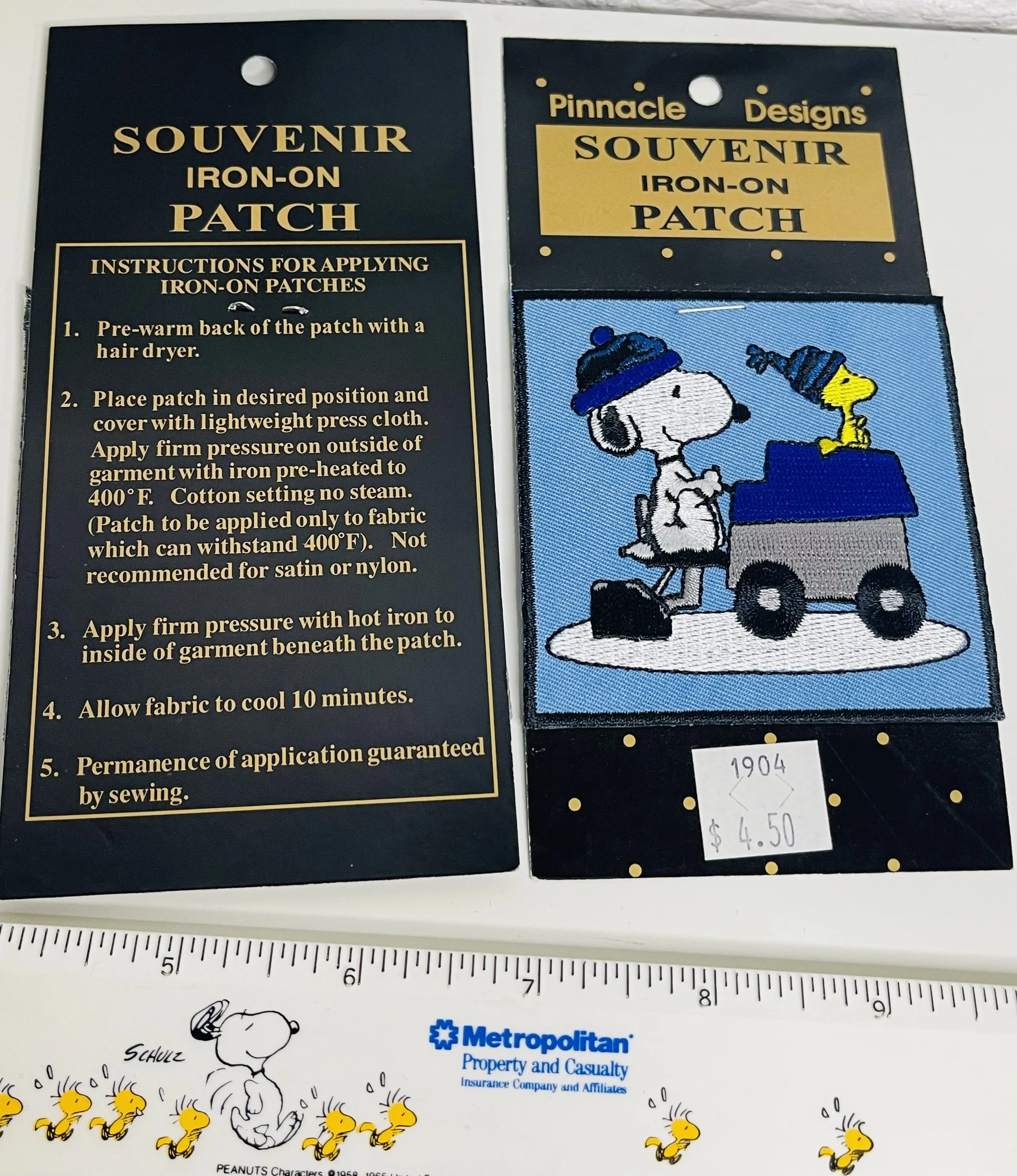 Souvenir Ironon Patch Snoopy Hockey Zamboni — Selling Peanuts