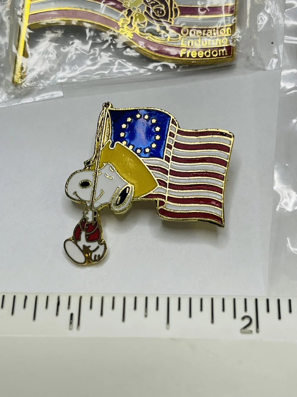 Snoopy Vintage Flag Pins — Selling Peanuts