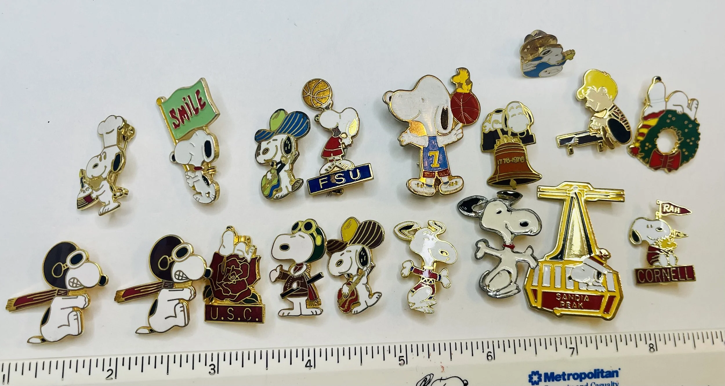 Assorted Vintage Peanuts Gang Enamel Pins — Selling Peanuts