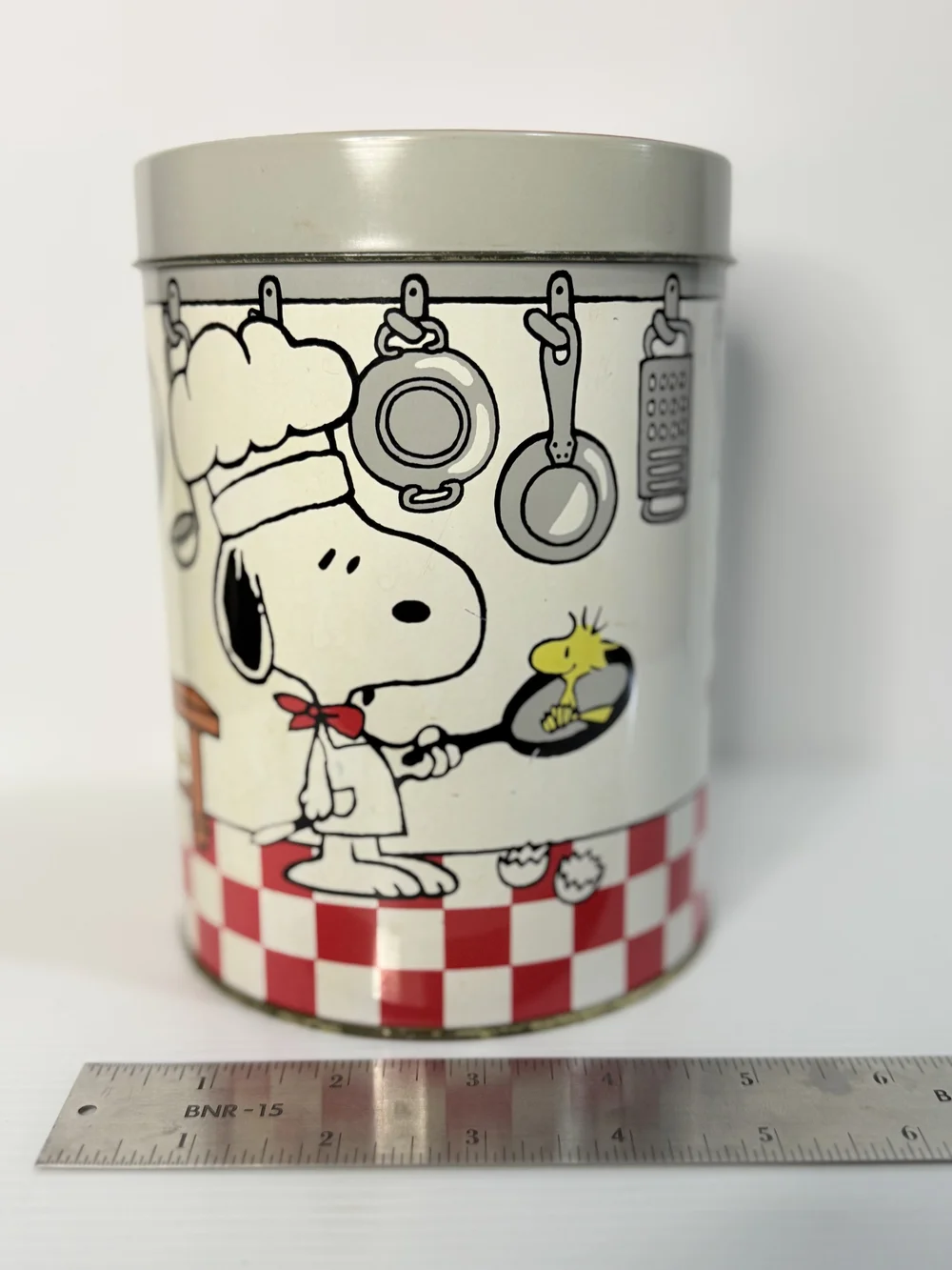 Vintage Retro Chef Snoopy Peanuts Woodstock Cookie Biscuits Tin