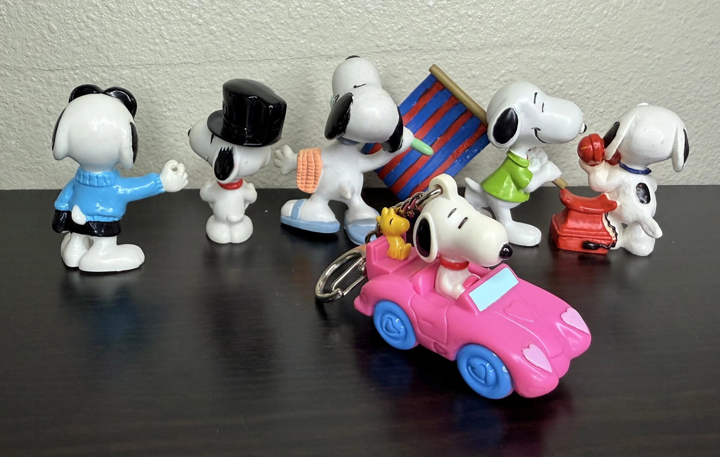 Lot De 7 Figurines Snoopy PVC - MAIA & BORGES - 6cm - Snoopy Tennis Et Autres