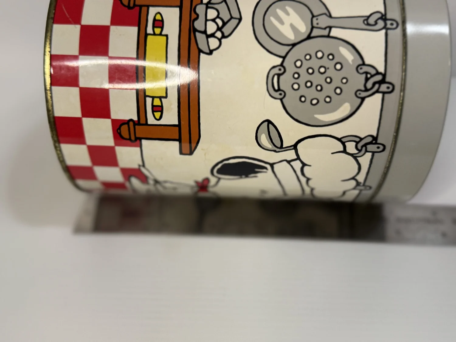 Vintage Retro Chef Snoopy Peanuts Woodstock Cookie Biscuits Tin