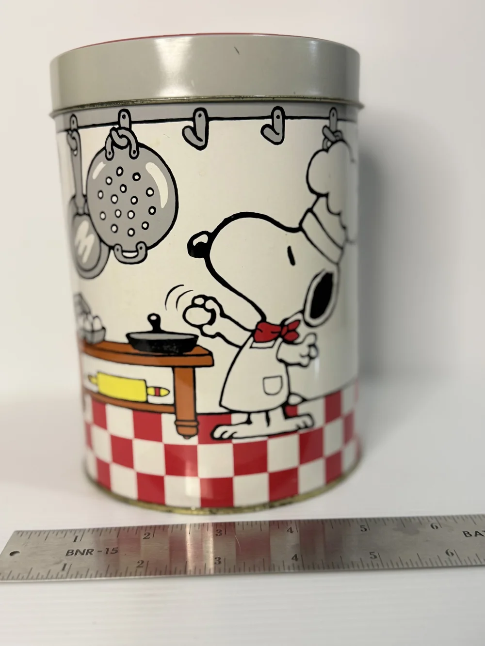 Vintage Retro Chef Snoopy Peanuts Woodstock Cookie Biscuits Tin