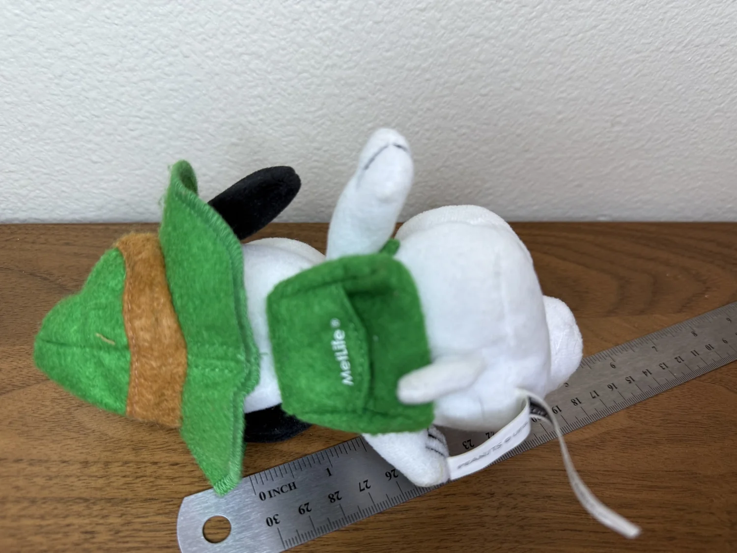 MetLife Hiker Camper Snoopy Stuffed Animal Plush Green Hat