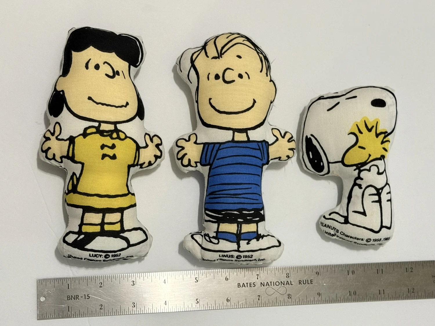 9*2様 60's ヴィンテージ　クッション　ドール　ピロー　ルーシー　スヌーピ Set of Peanuts Lucy, Linus and Snoopy Sewn Pillow Stuffed Toy
