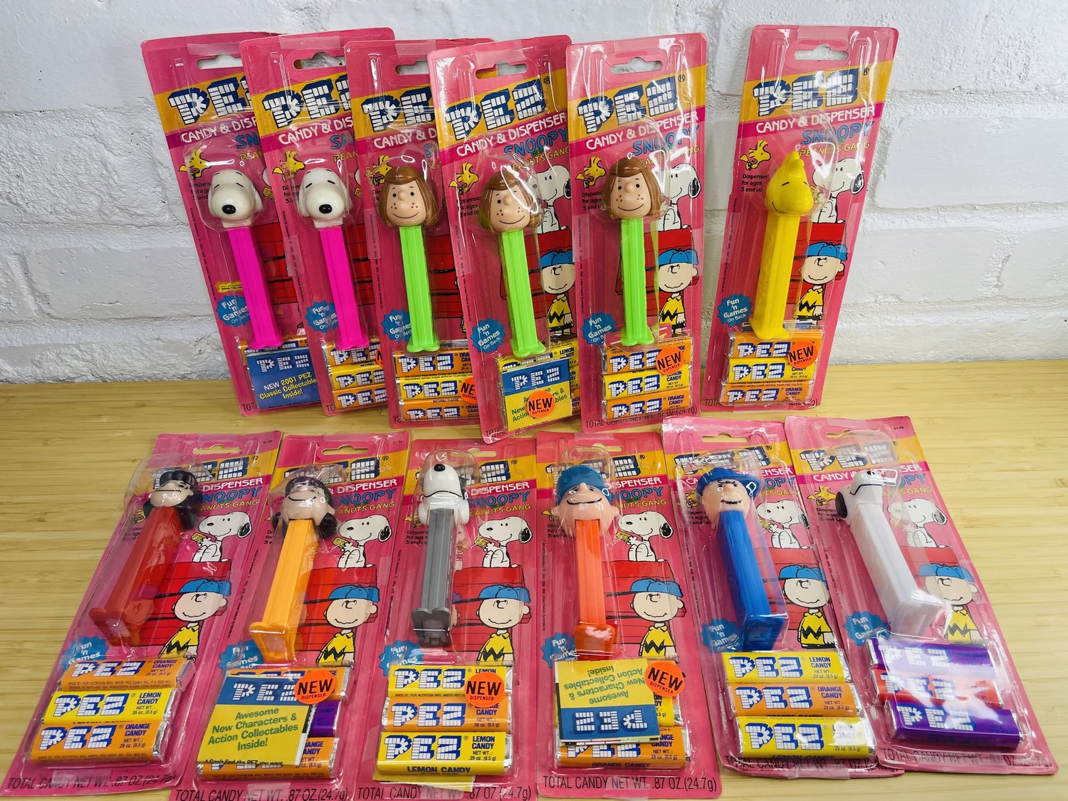 Peanuts PEZ Lucy, Snoopy, Joe Cool, Charlie Brown, Peppermint