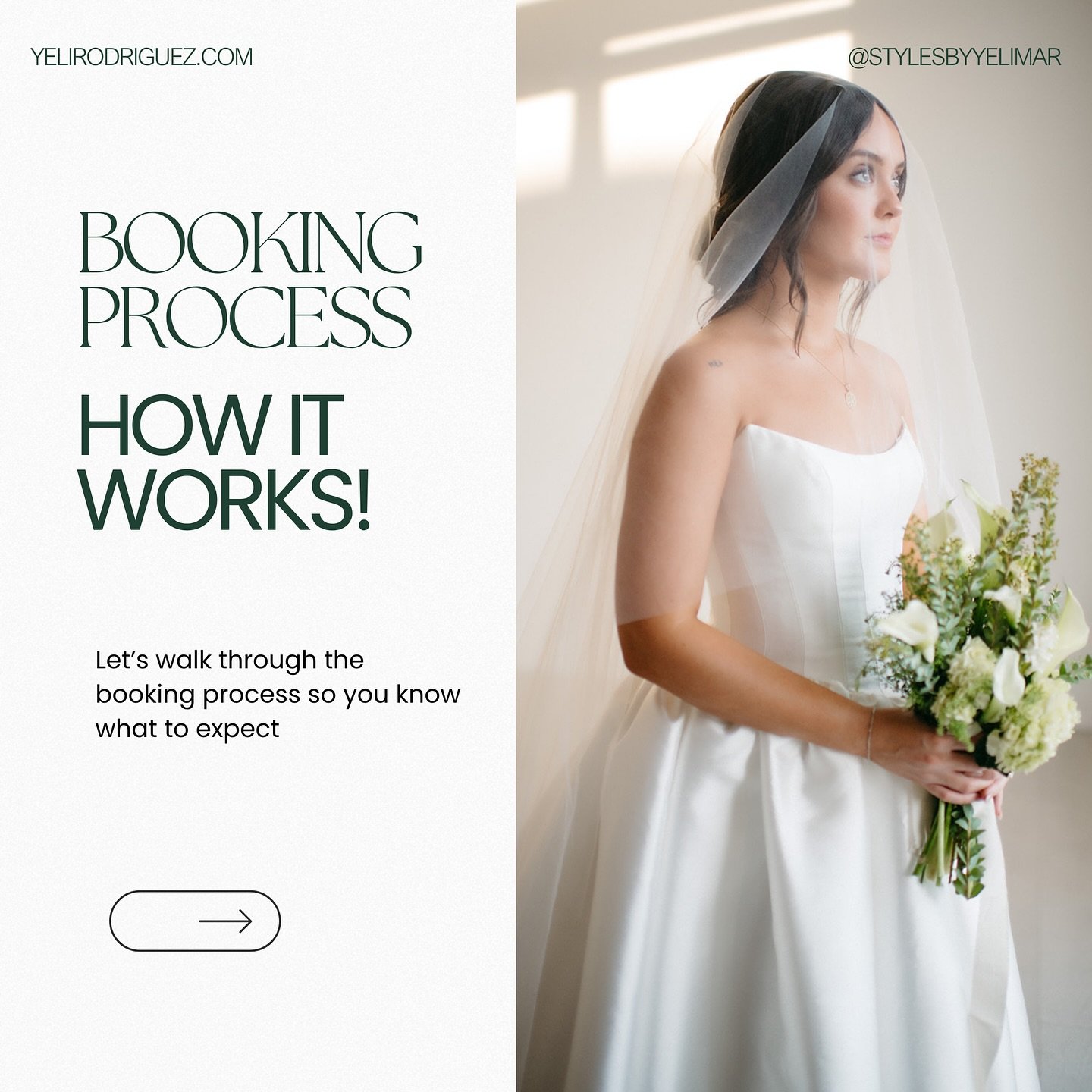 Booking process ➡️ swipe for the full breakdown 🤍

Because I know reaching out can feel a little intimidating when you&rsquo;re not sure what comes next. 

Let&rsquo;s talk about it 

👩🏻&zwj;💻 Once you fill the inquiry form on my website 
comment