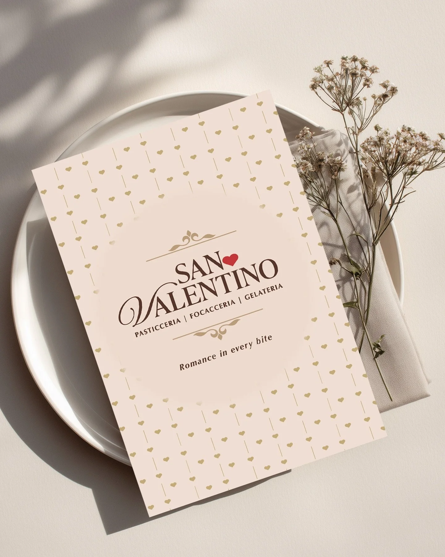 A brand refresh isn&rsquo;t just about the logo, it&rsquo;s about every touchpoint.

@san.valentino new menus now match their refreshed brand identity, bringing romance, authenticity, and Italian tradition to life on every page. 🍝🍕✨

Another design