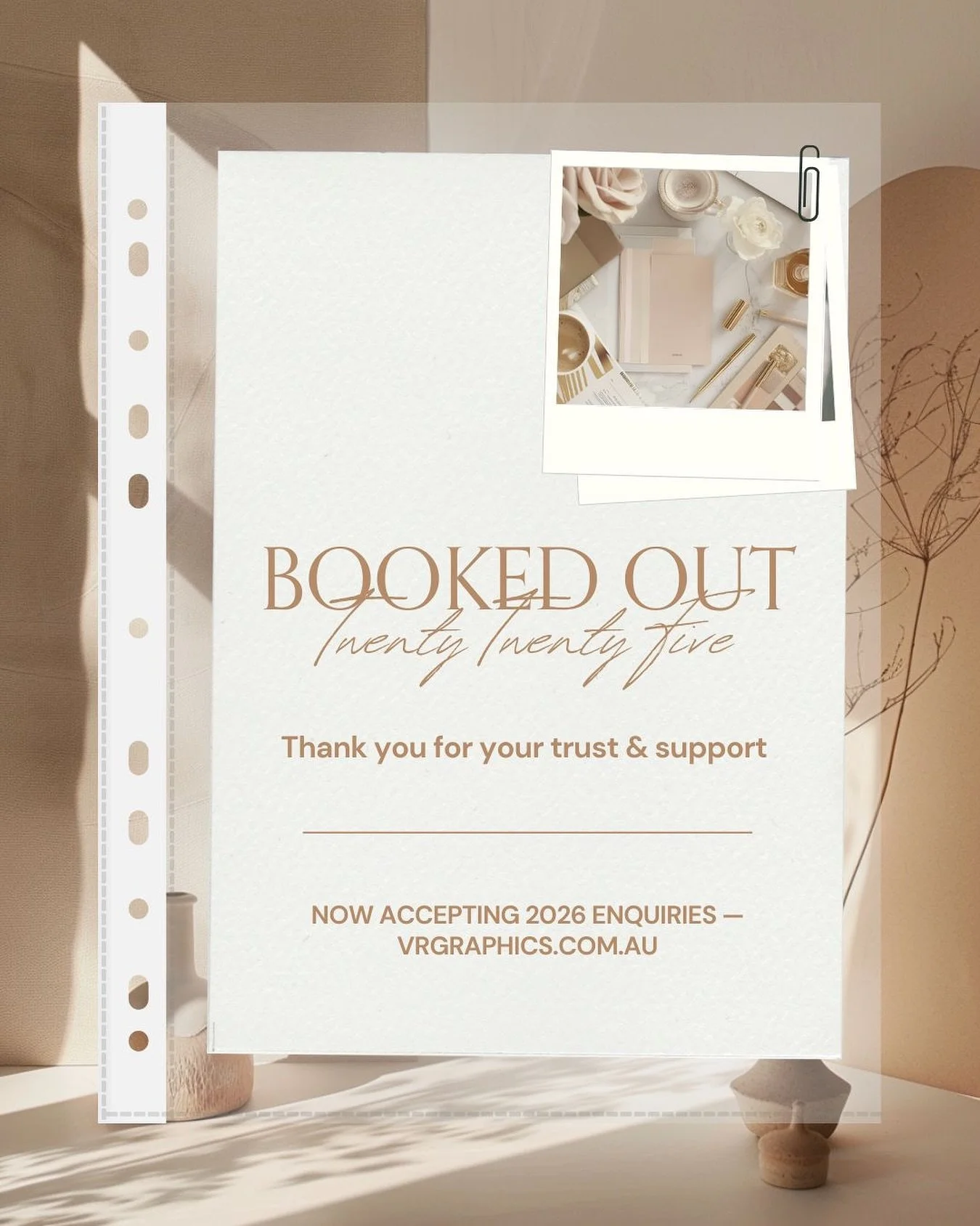 Booked out for the rest of 2025!
 
I have been so busy this year it&rsquo;s been a blessing with lots of work and behind the scenes with many returning clients.

Thank you to every client (new and returning) who trusted me with their design &amp; pro