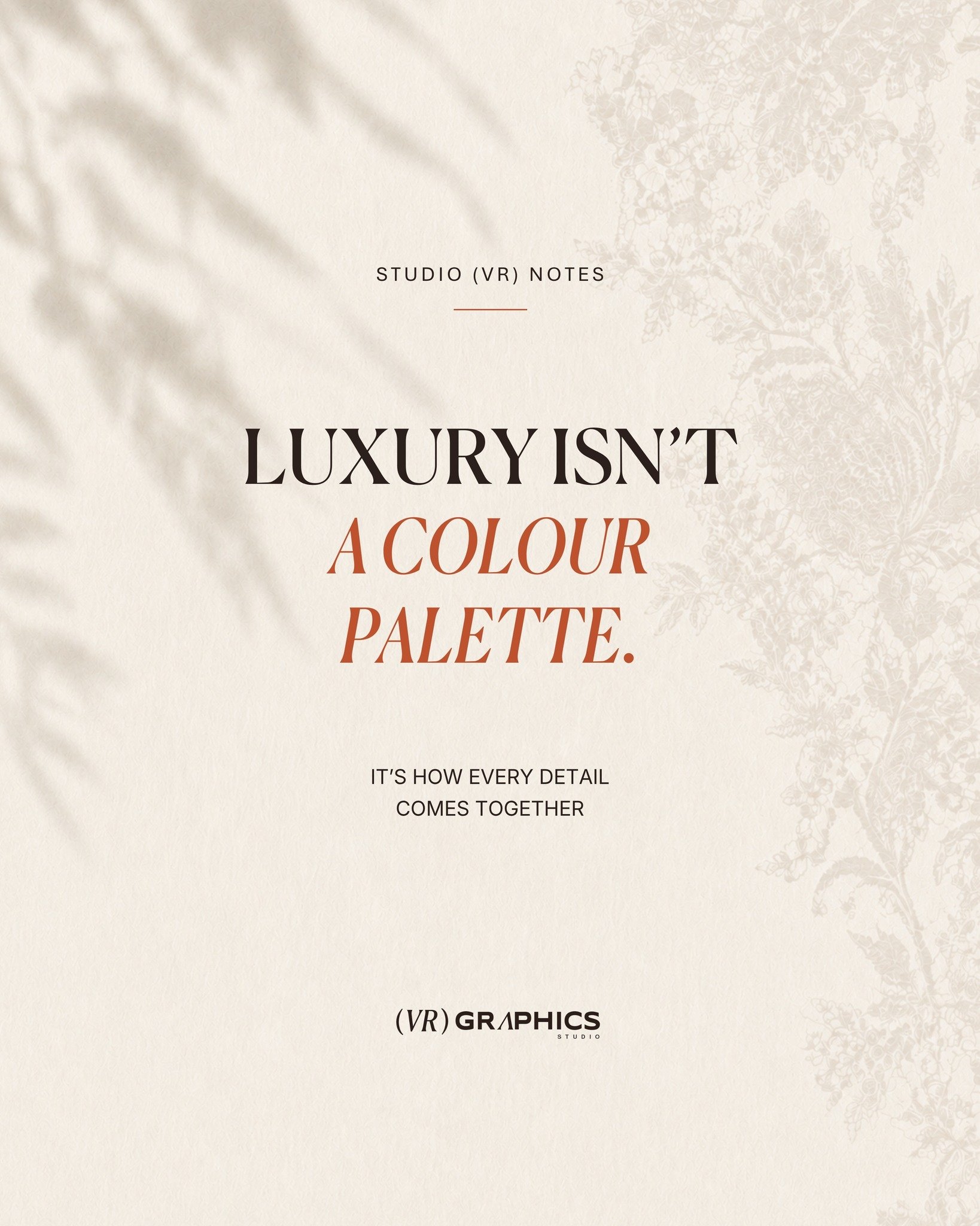 Luxury isn&rsquo;t created by choosing a certain colour palette, adding gold or using an elegant typeface.

It&rsquo;s created through restraint, consistency and consideration in every detail.

When typography, spacing, imagery, materials and every b