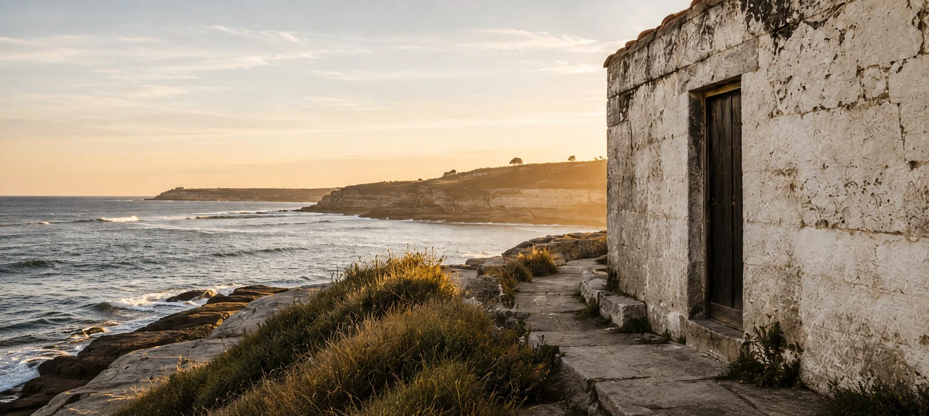 Weathered coastal building beside the ocean at La Perouse, Sydney, inspiring the Studio VR approach to timeless brand design.