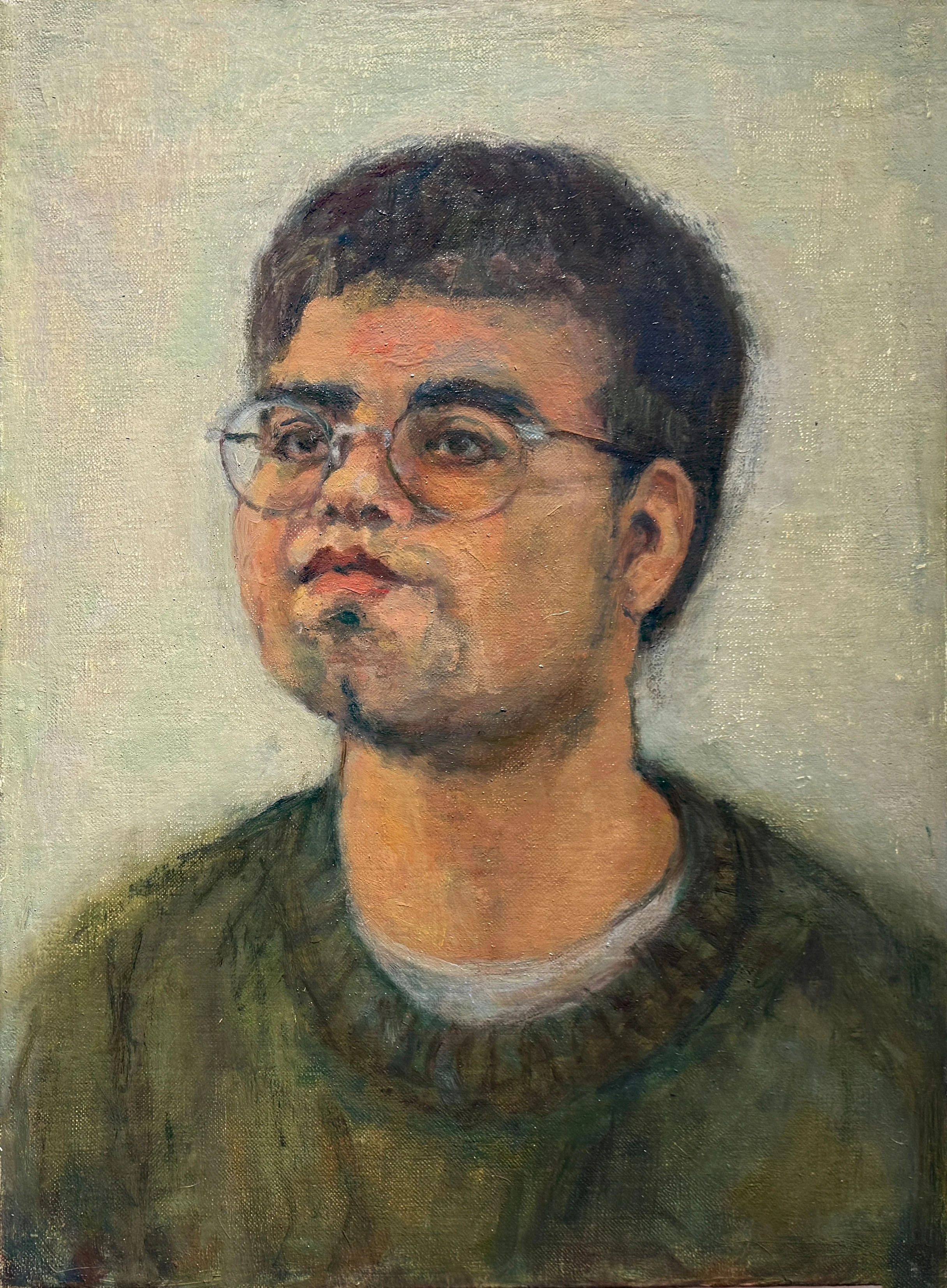Dominick, (companion to Freddy), oil on canvas, 16"x12, 2026