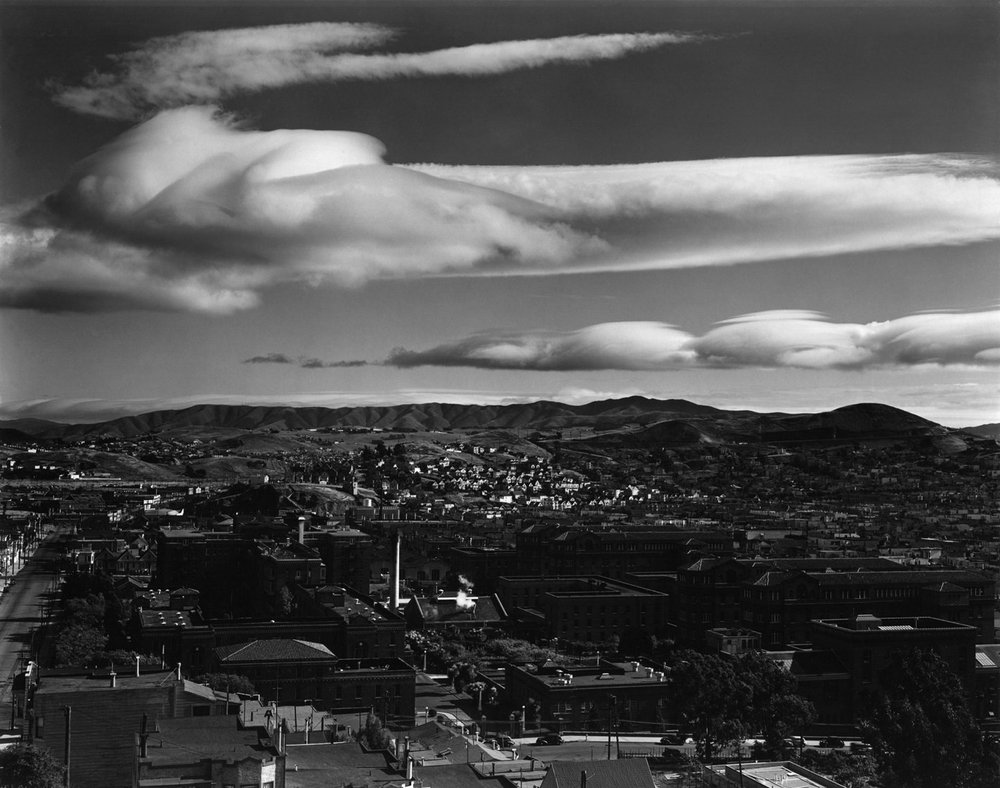 Untitled (Clouds and Rooftops, San Francisco), 1938 