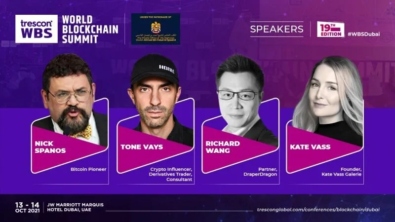 Join us speaking at the World Blockchain Summit is back in Dubai with its 19th global edition at the panel discussion with Kate Vass about: Blockchain x ART x NFT x Gaming 