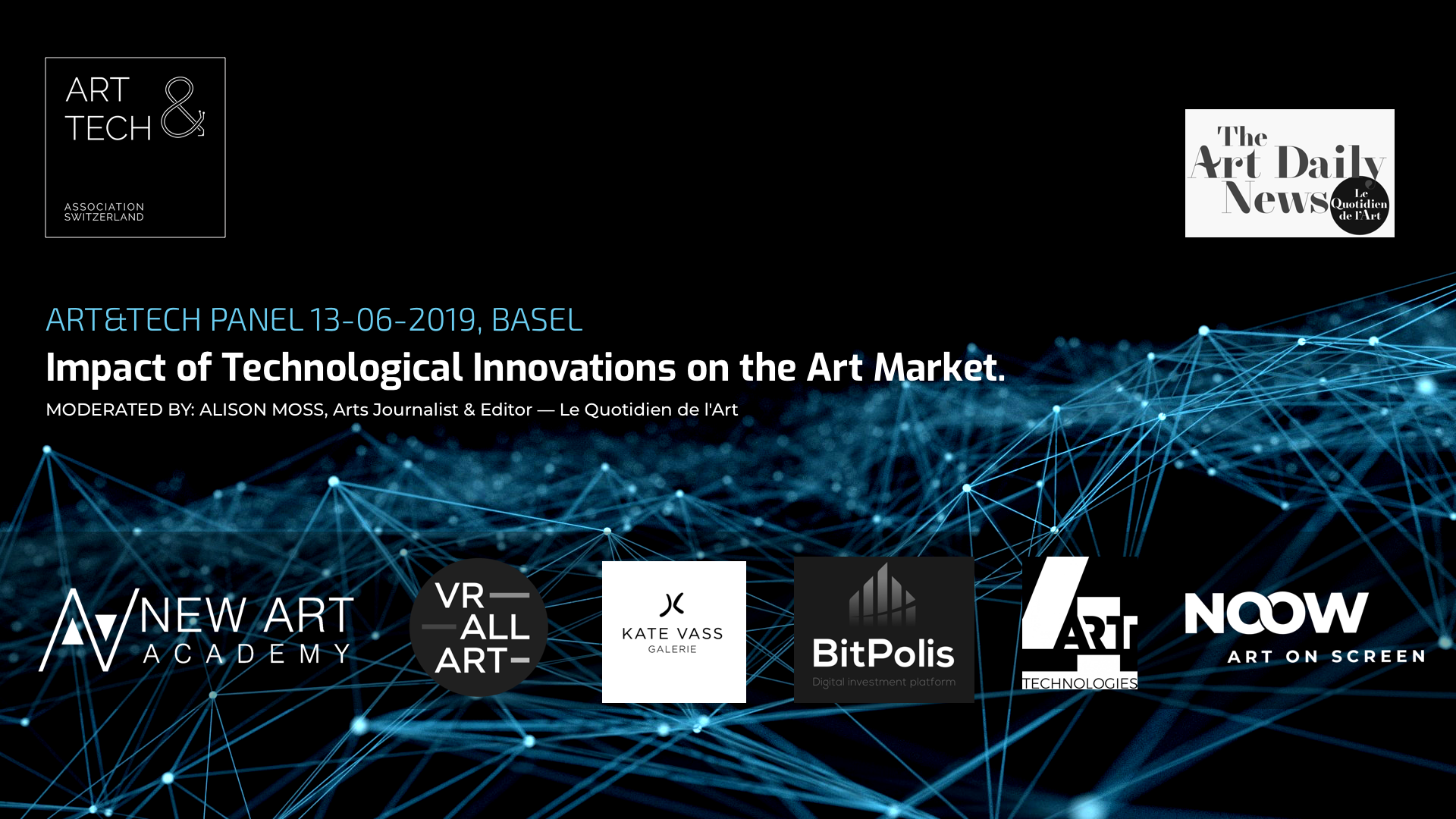 ART &amp; TECH PANEL JUNE 13TH | THE IMPACT OF TECHNOLOGICAL INNOVATIONS ON THE ART MARKET